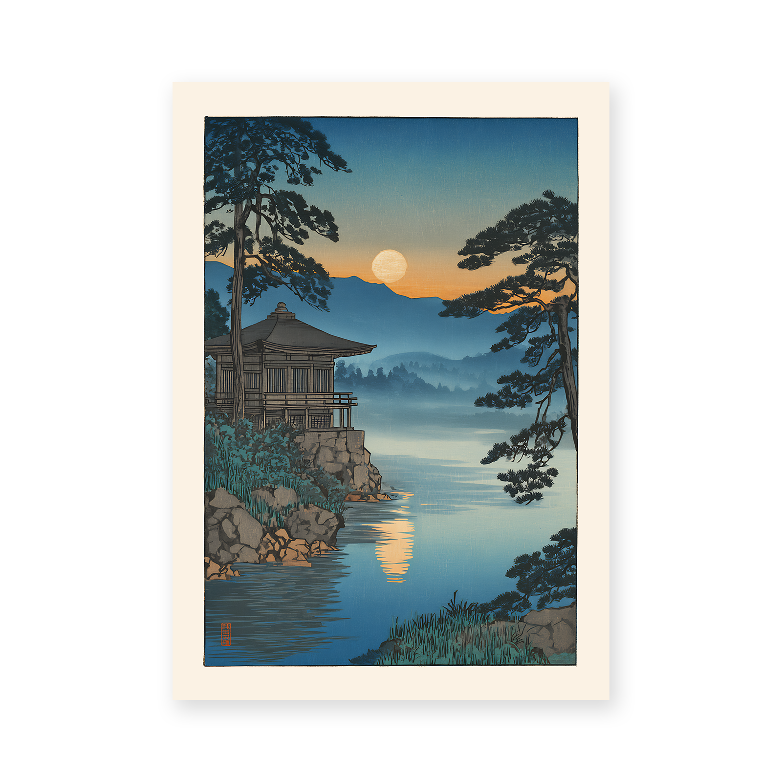 Japanese Shin-Hanga Woodblock Print Poster (A2)