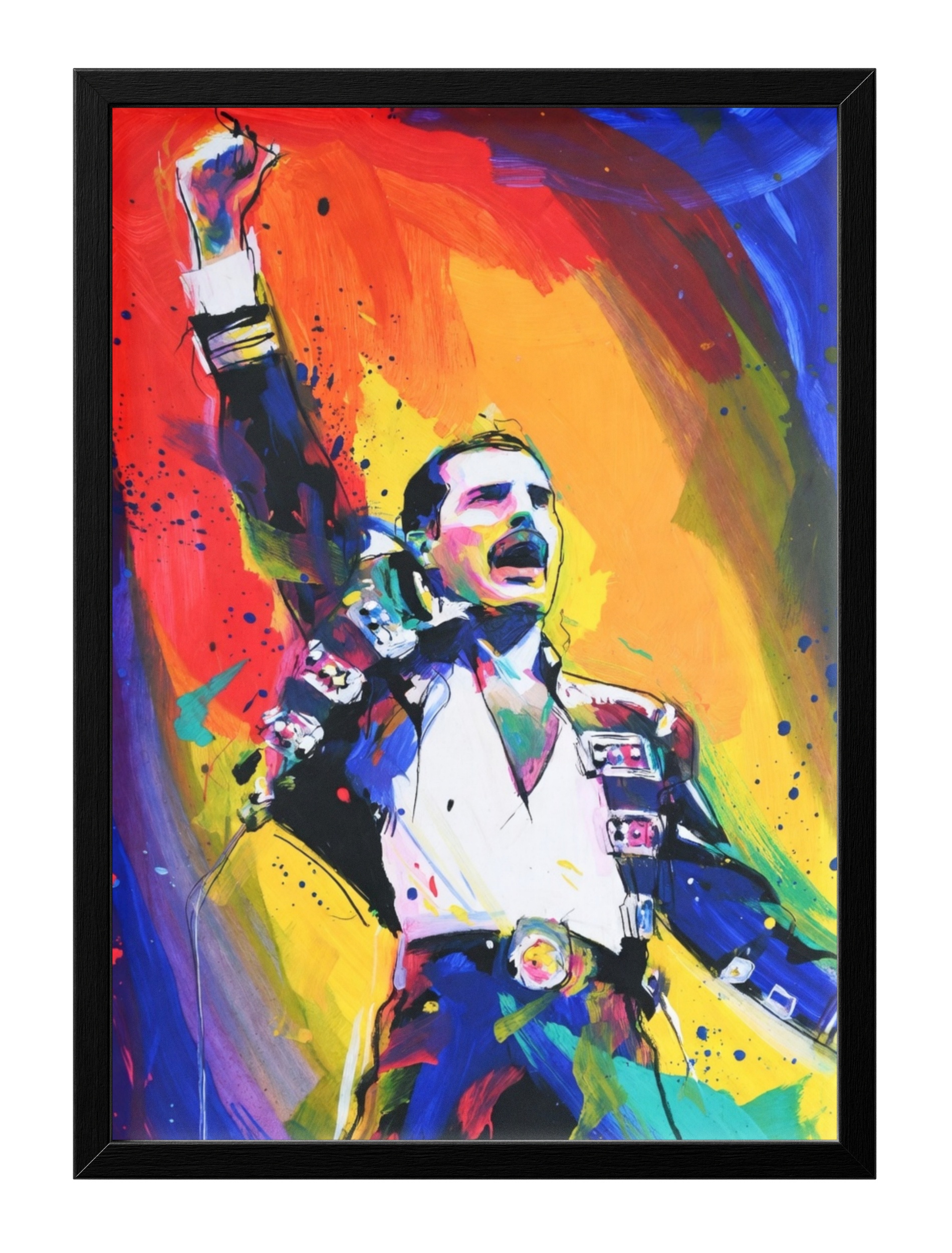 Freddie Mercury Queen Frontman Painting Stage Performance Pop Star — main view