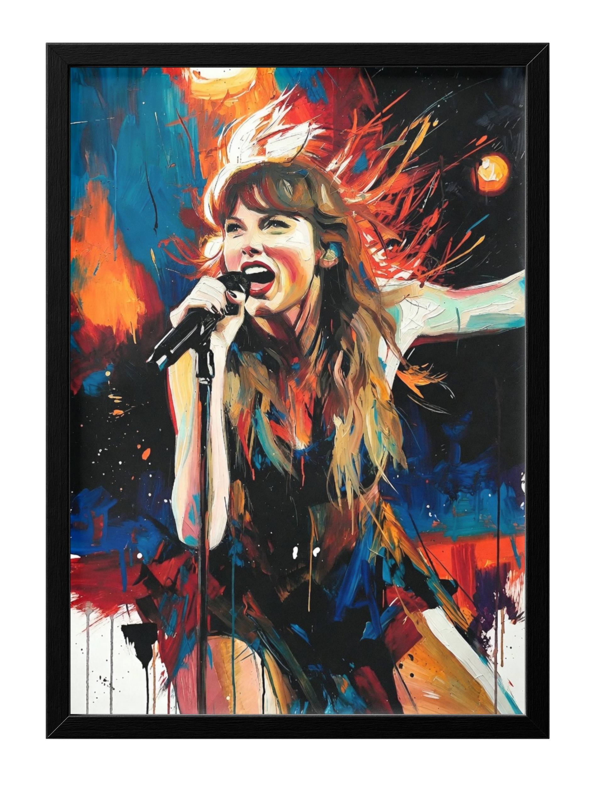 Taylor Swift Pop Star Oil Painting Concert Stage Portrait Magic — main view