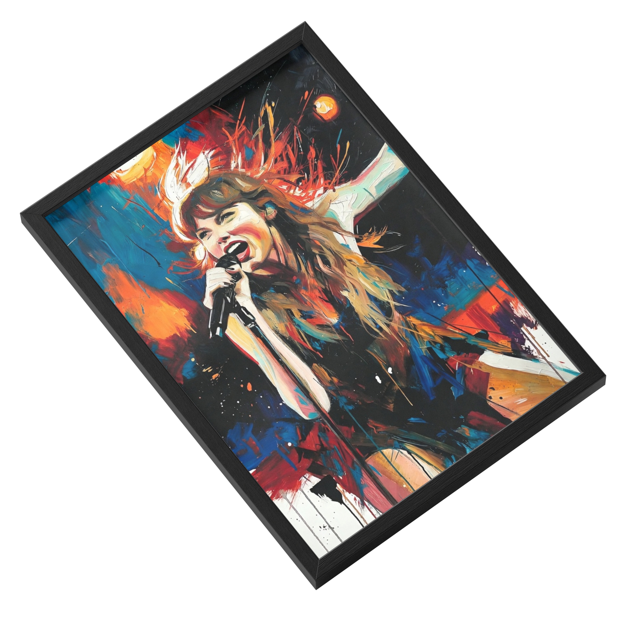 Taylor Swift Pop Star Oil Painting Concert Stage Portrait Magic — angled view