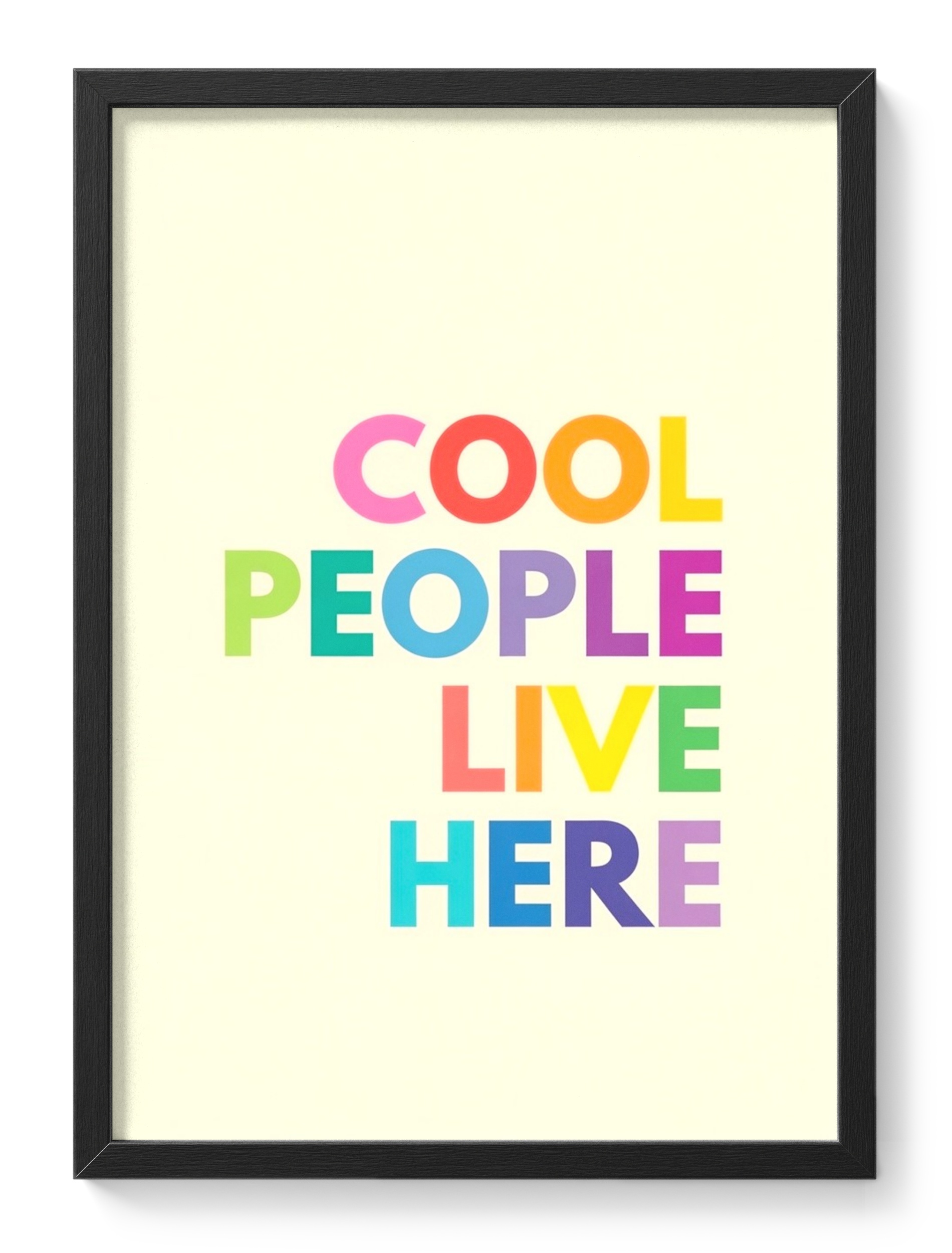 Cool People Live Here Quirky Entrance Hallway Statement Bold Tongue — main view