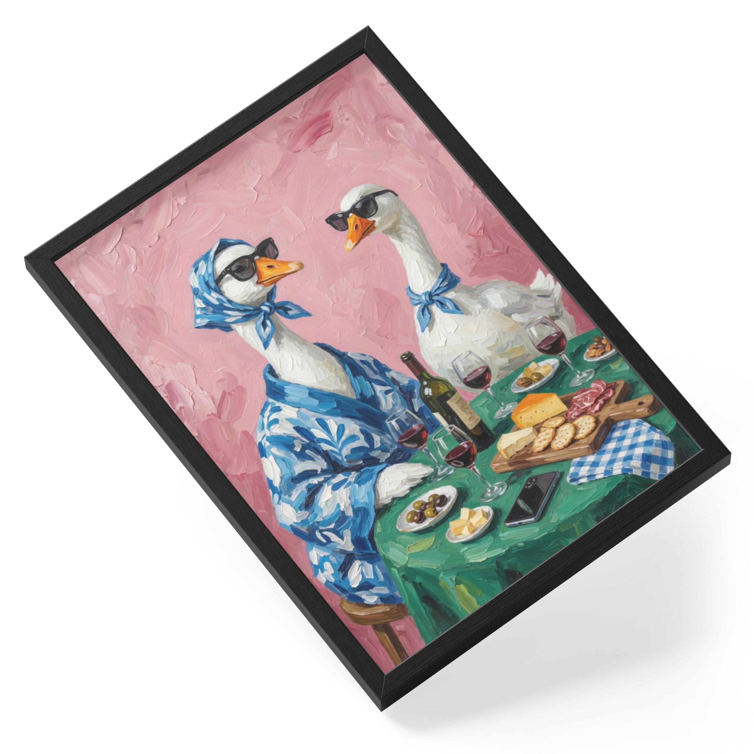 Duck Wine Party Animal Funny Drinking Humour Zero Shame Full — angled view