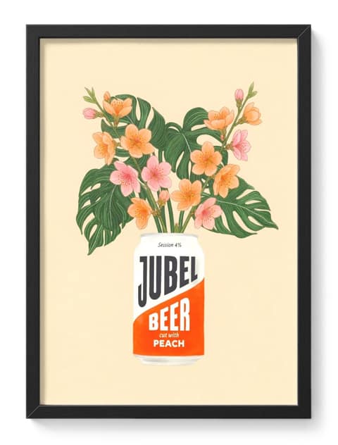 Jubel Beer Cut With Peach Craft Brew Fruit Party Sunny Energy Juicy