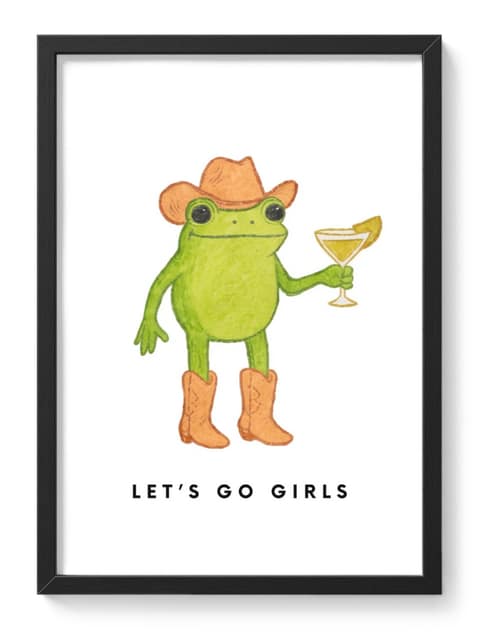 Lets Go Girls Frog Funny Party Amphibian Night Fully Committed