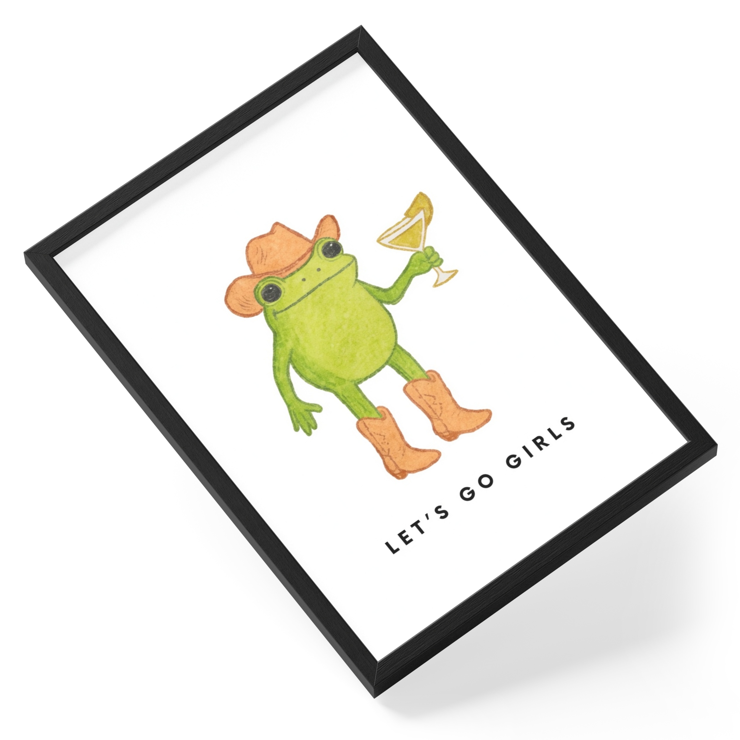 Lets Go Girls Frog Funny Party Amphibian Night Fully Committed — angled view