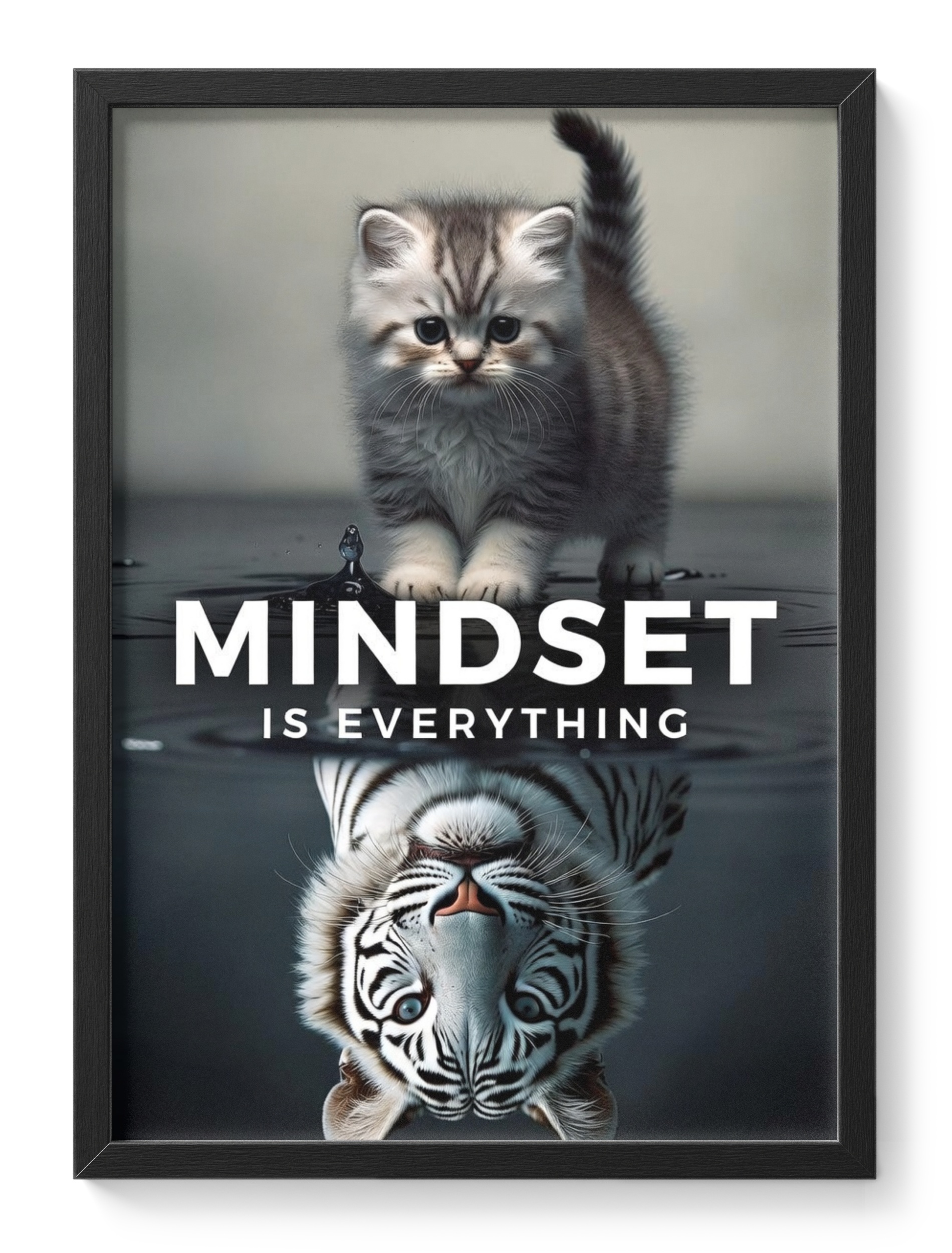 Mindset Is Everything Cat Tiger Ambition Motivational Calm Soft — main view