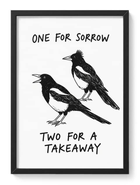 One For Sorrow Two For Joy Magpie Rhyme Folk Birds Brought Life