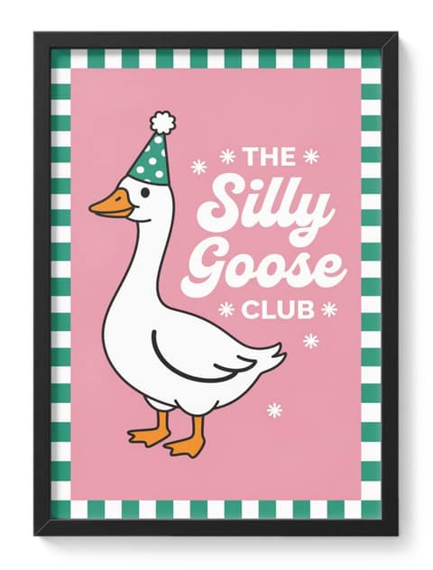 The Silly Goose Club Funny Membership Bird Humour Official Certified