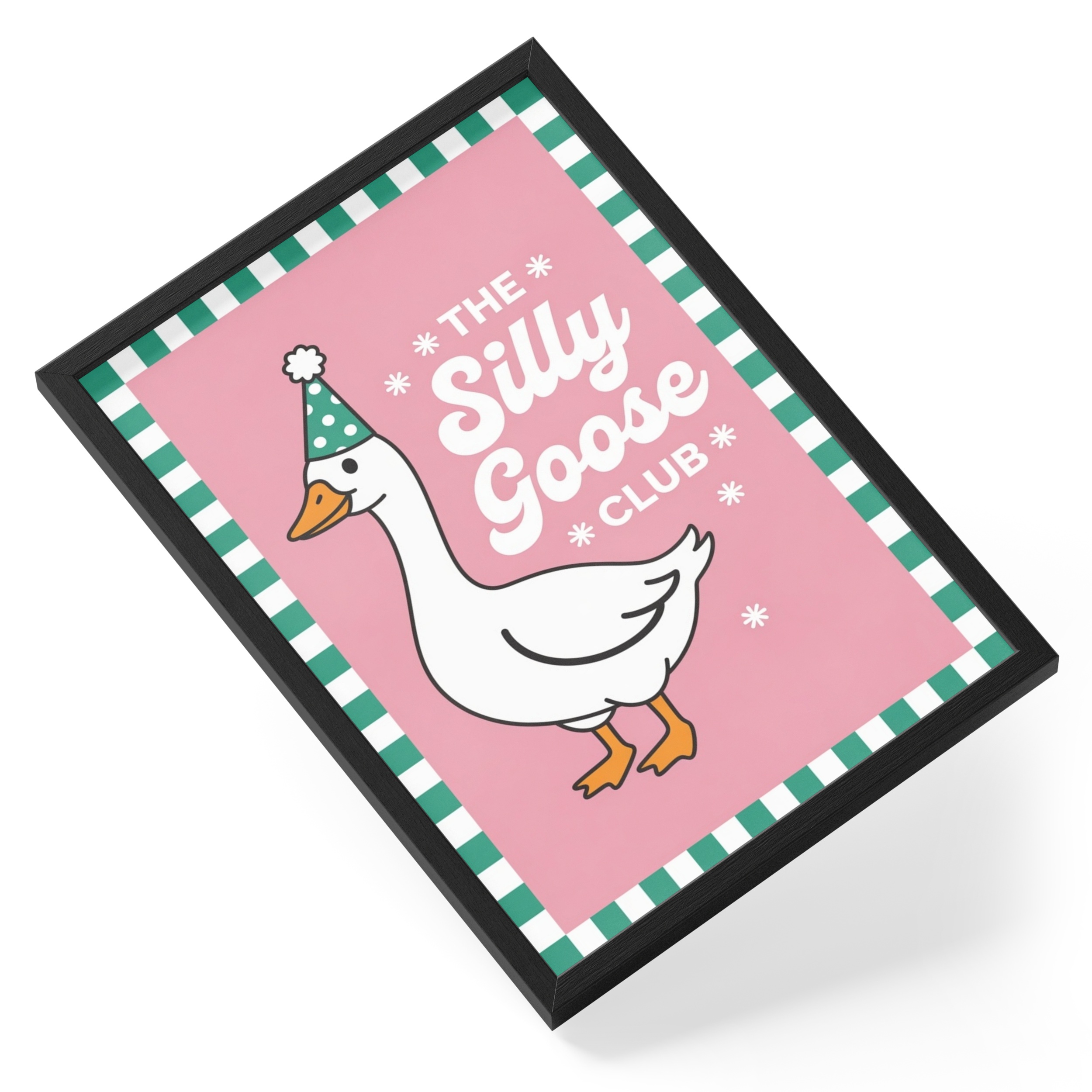 The Silly Goose Club Funny Membership Bird Humour Official Certified — angled view