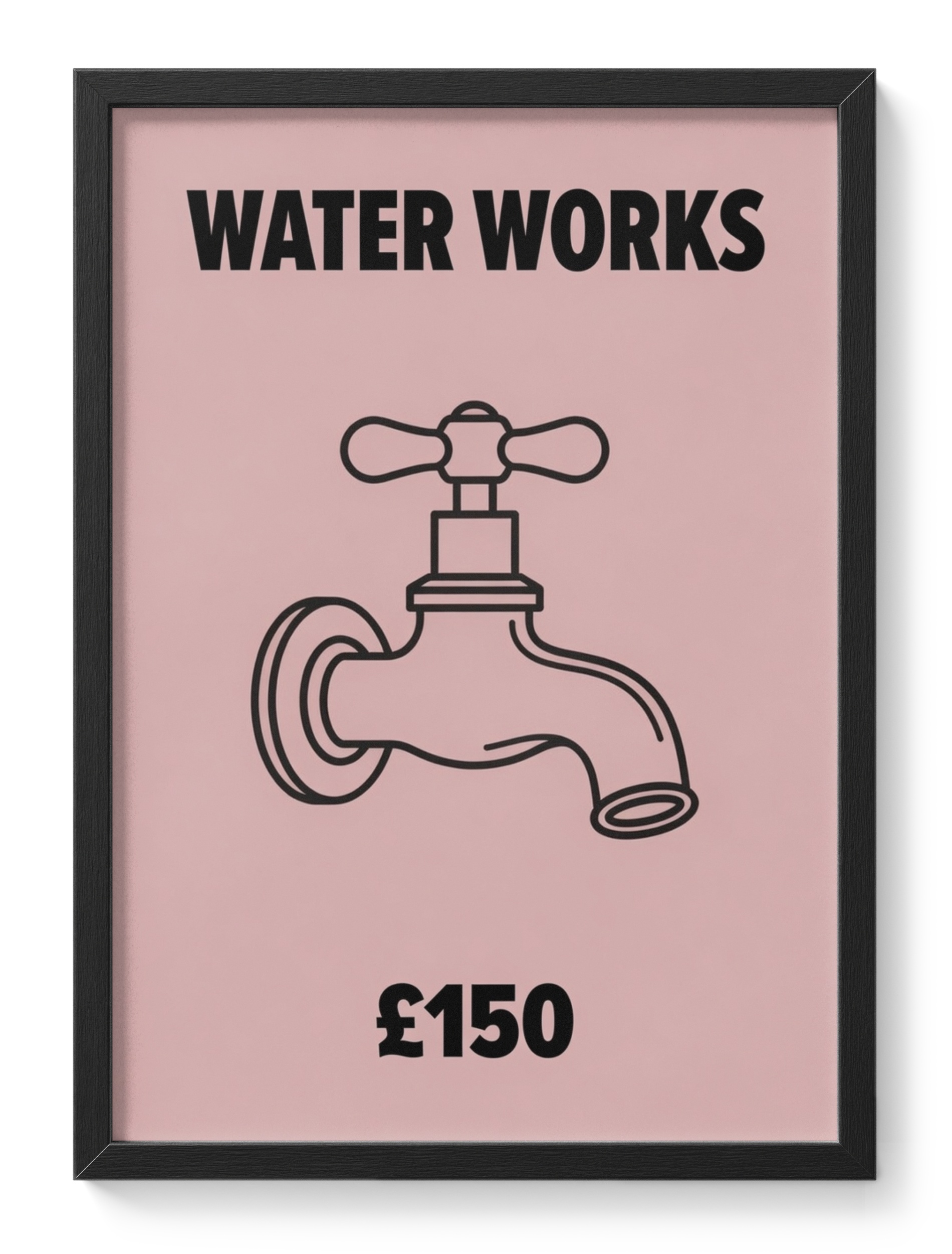 Water Works Monopoly Bathroom Toilet Style Humour Board Game Utility — main view