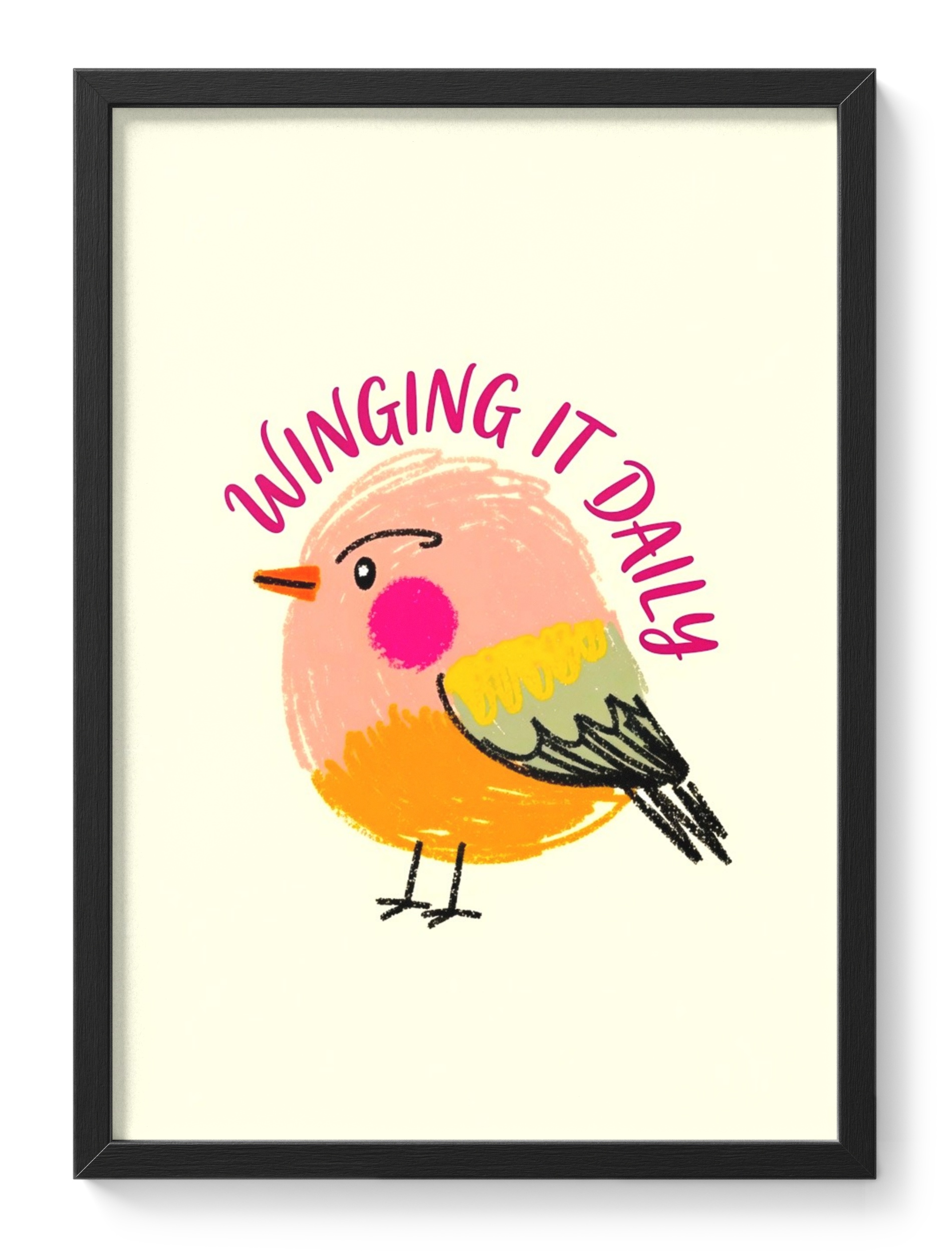 Winging It Daily Funny Everyday Chaos Coping Badge Honour — main view
