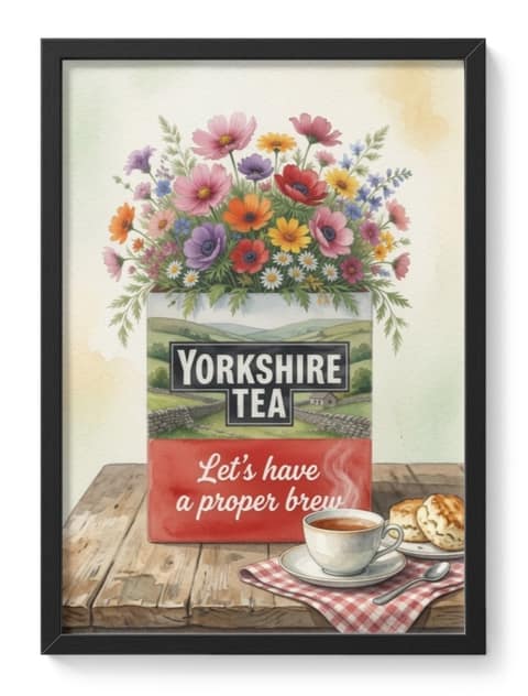 Yorkshire Tea Flowers British Brew Floral Kitchen Charm Meets Proper