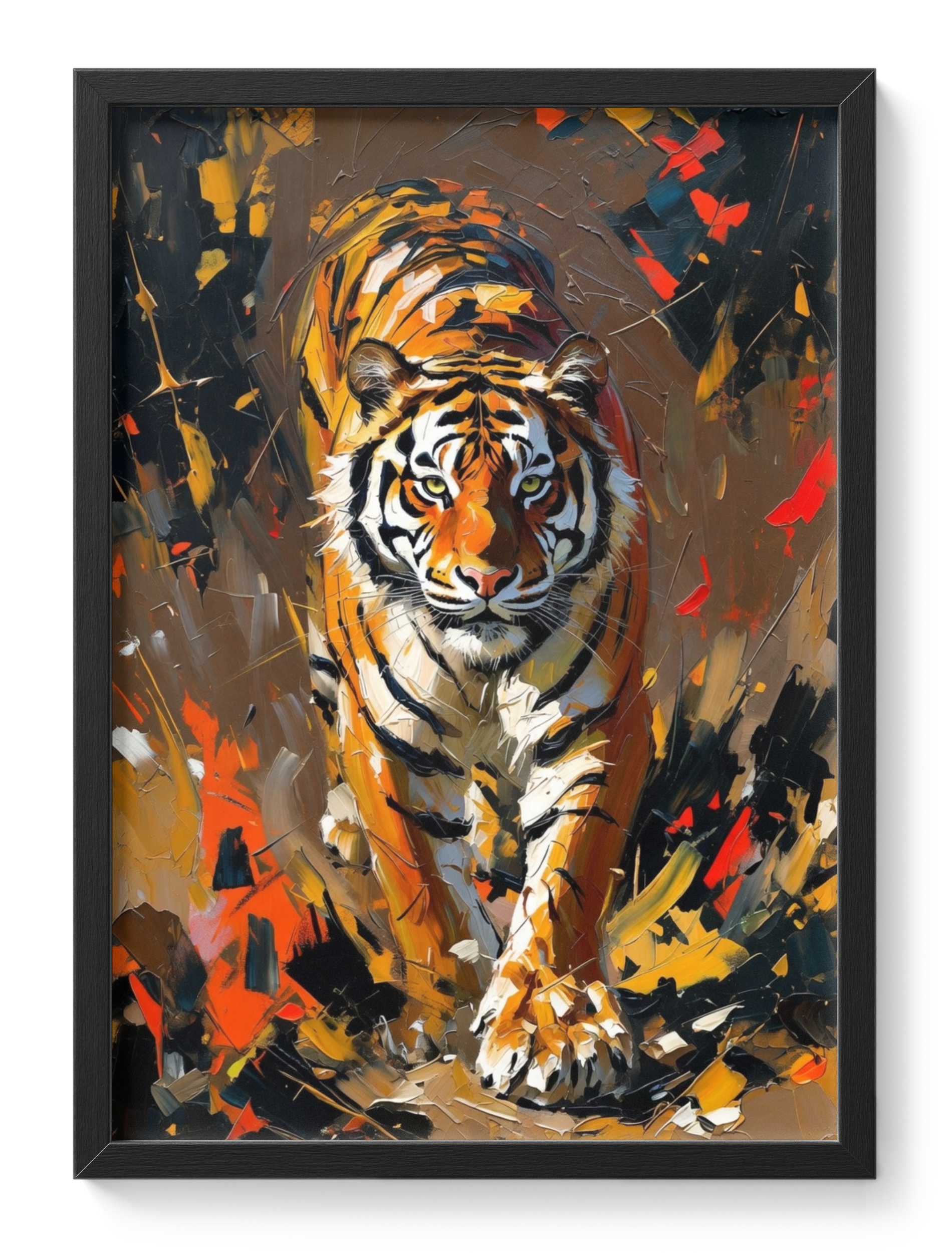 Abstract Tiger Painting Expressionist Wildlife Safari Bold Stride — main view