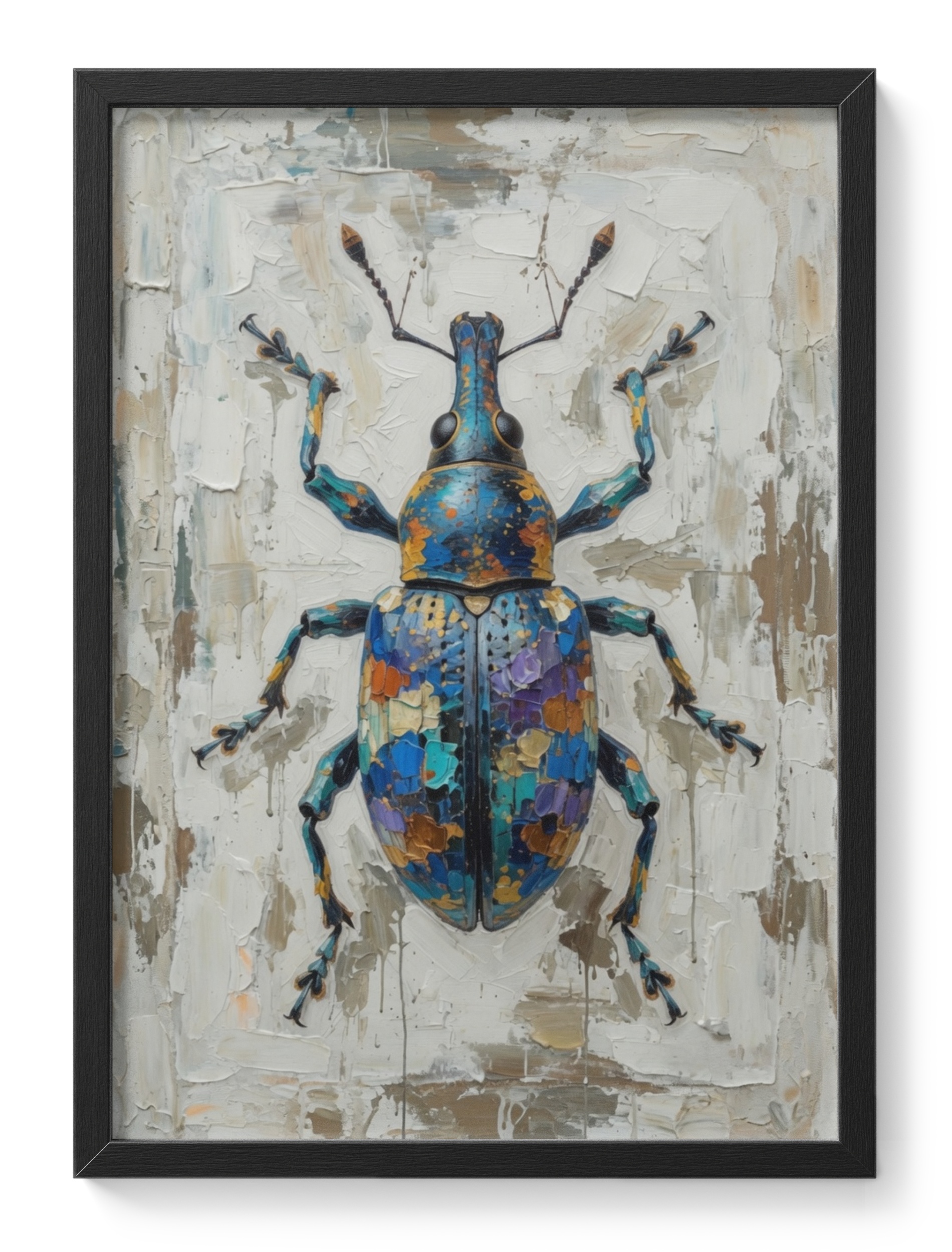 Abstract Weevil Painting Impasto Insect Entomology Bold Jewel Bright — main view