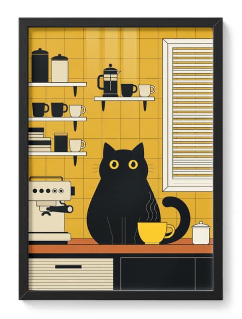 Black Cat Kitchen Cafe Coffee Breakfast Fun