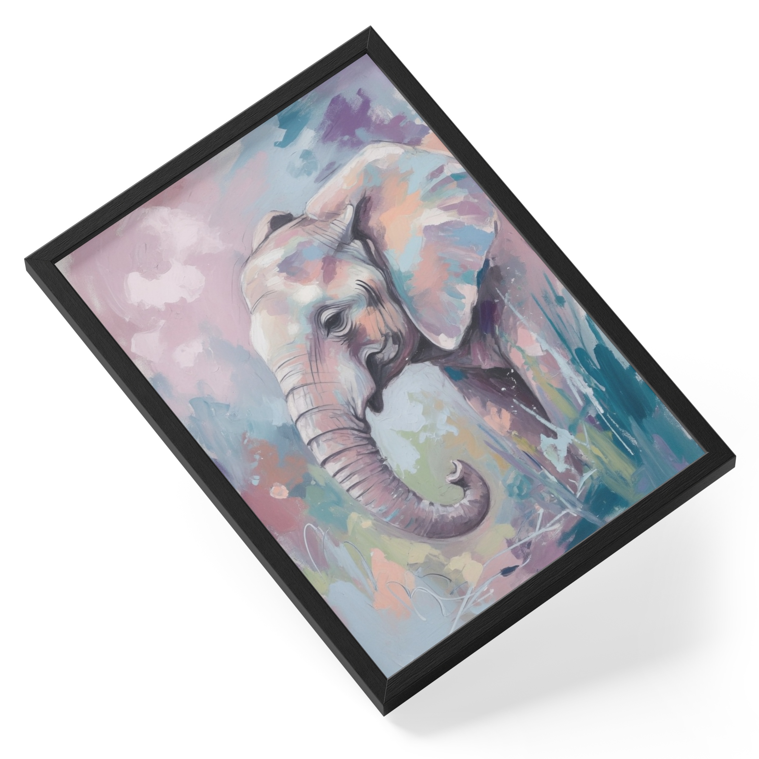 Elephant Animal Safari Pastel Tones Soft Pretty — angled view