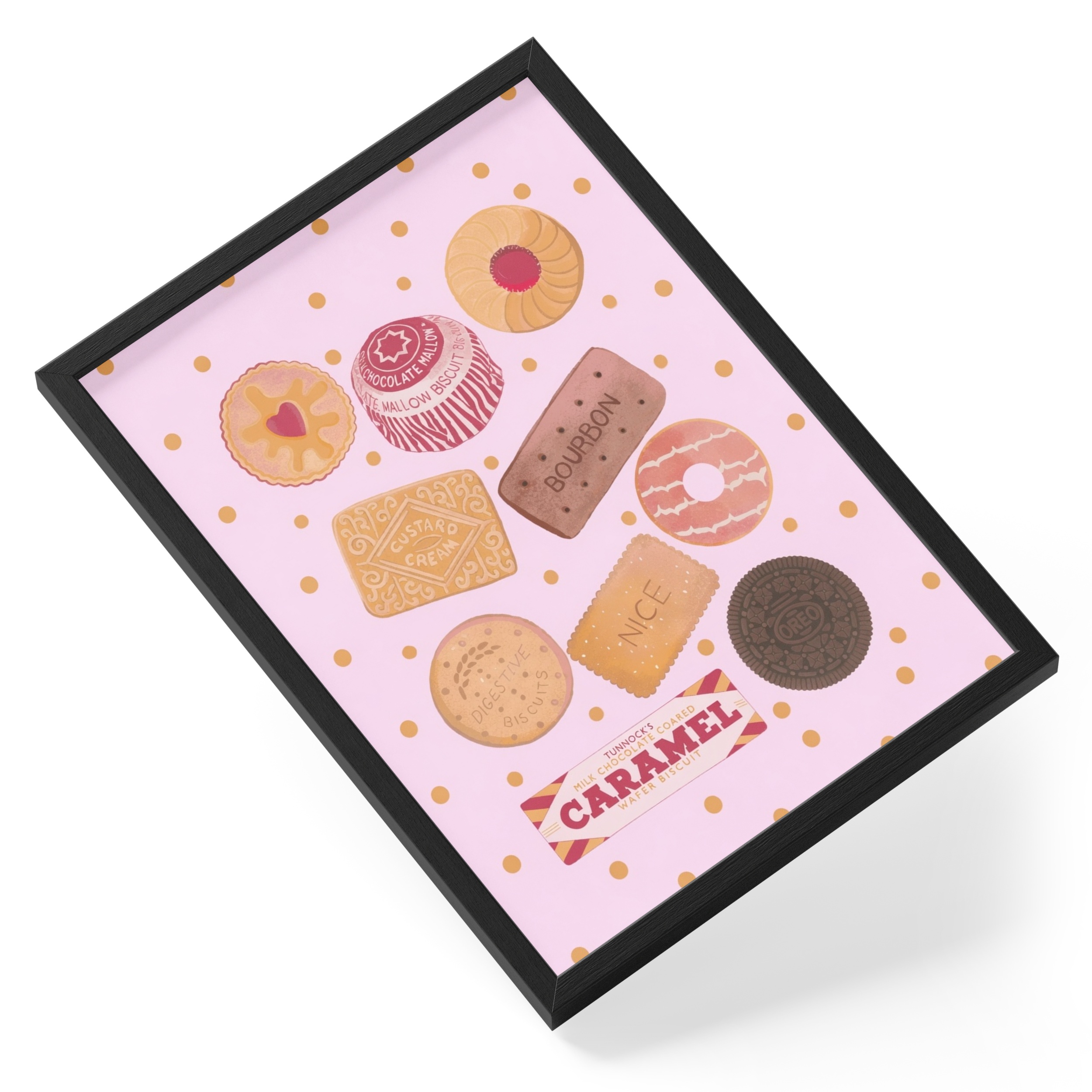 British Biscuits Favourites Tea Time Sweet Treats Fun Jammy Dodgers — angled view