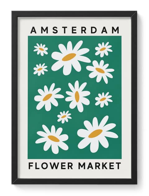 Amsterdam Flower Market Daisies Green Botanical Travel Dutch Floral