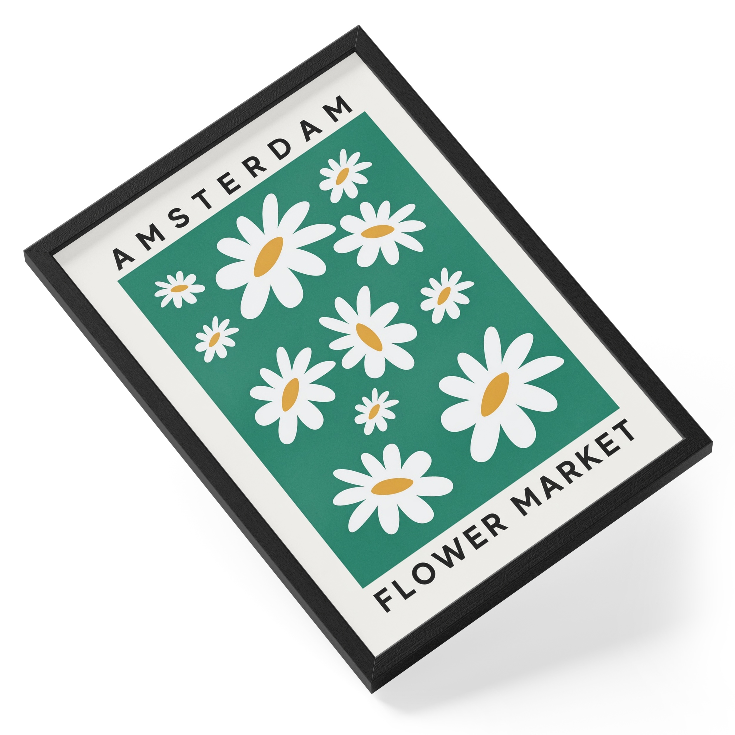 Amsterdam Flower Market Daisies Green Botanical Travel Dutch Floral — angled view
