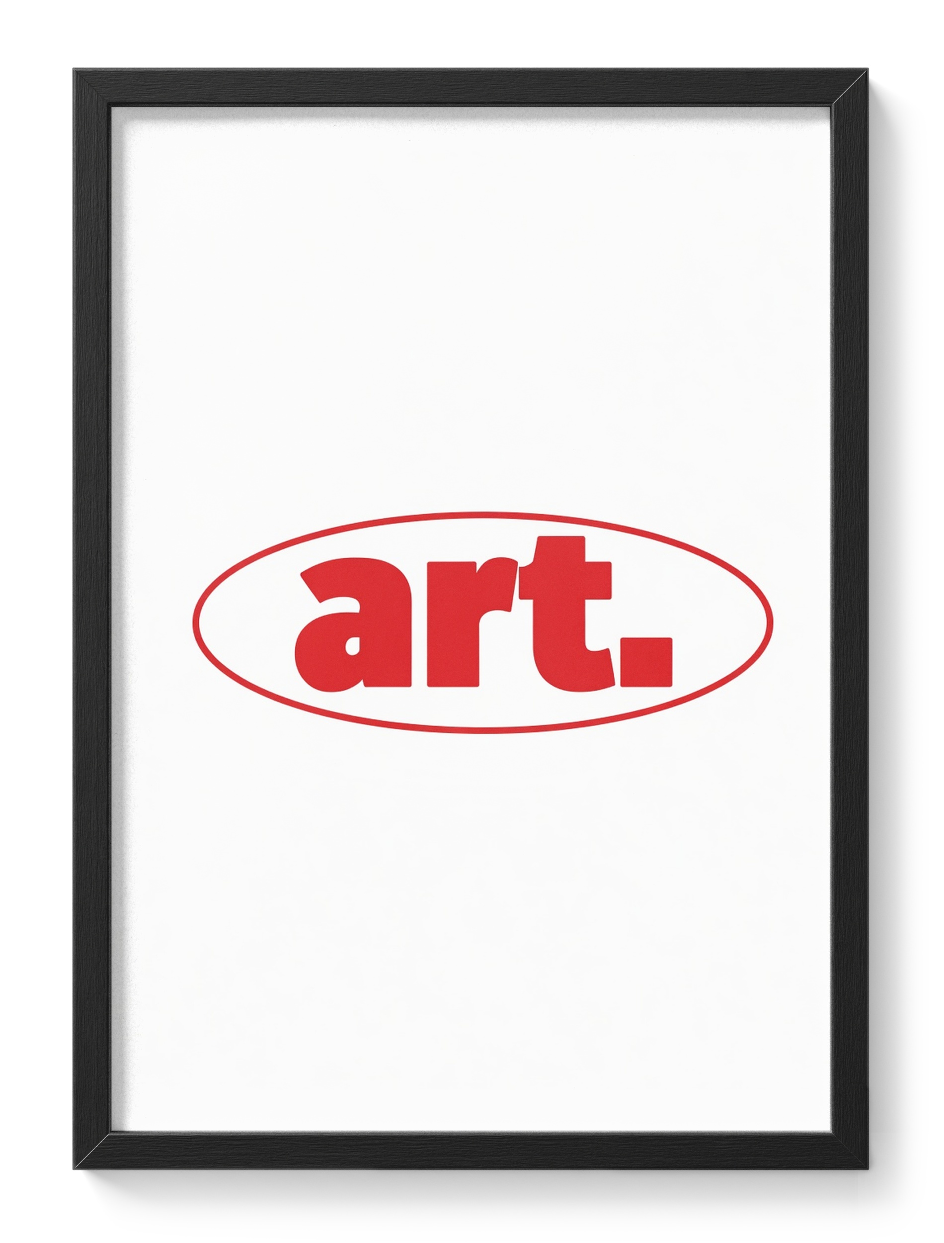 Oval Logo Typography Red Minimal Modern Statement Circle Bold — main view