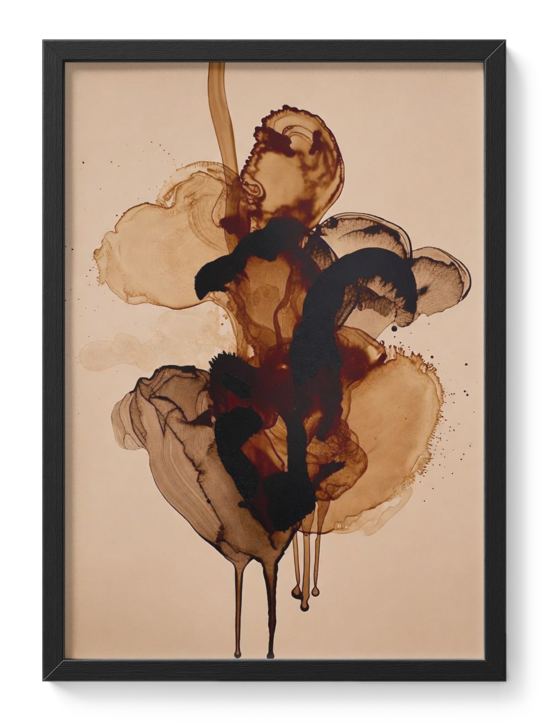 Abstract Coffee Splash Espresso Latte Drip Brown Beige Kitchen Cafe 2 — main view
