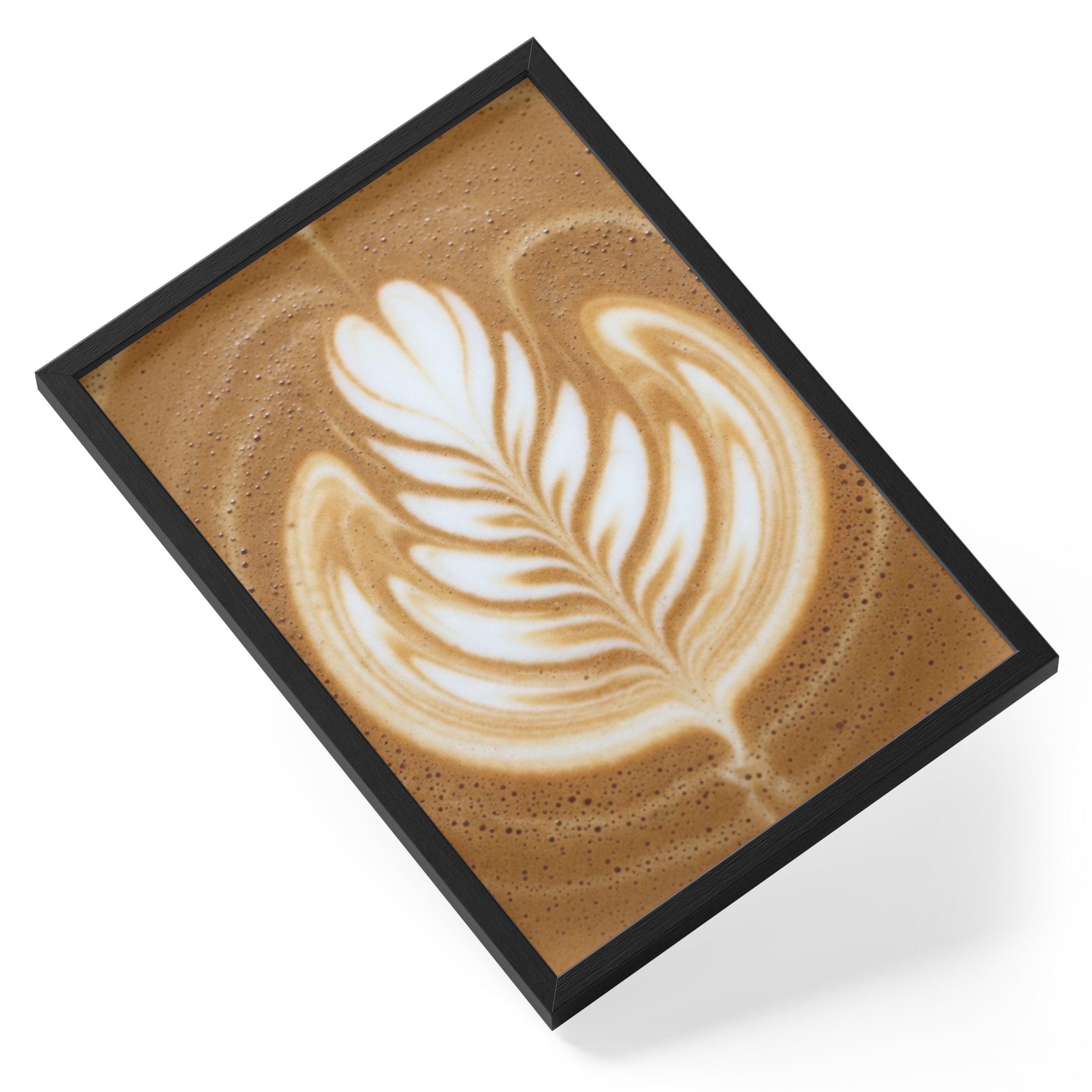 Abstract Coffee Splash Espresso Latte Drip Brown Beige Kitchen Cafe 4 — angled view