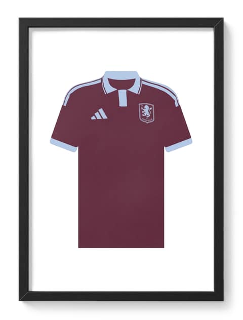 Aston Villa Football Shirt Kit Claret Blue Soccer Club