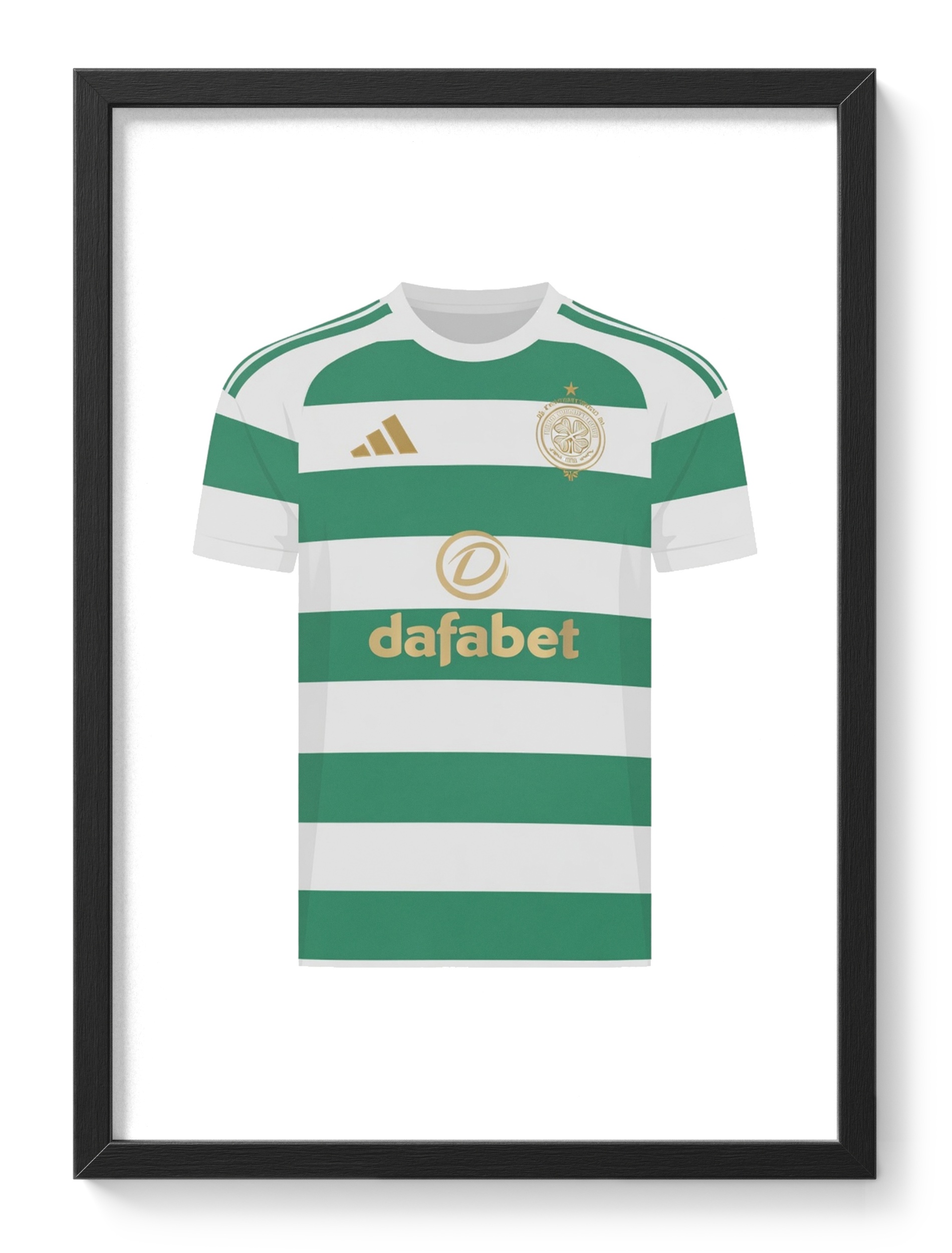Celtic Football Shirt Kit Green White Hoops Scottish Soccer — main view