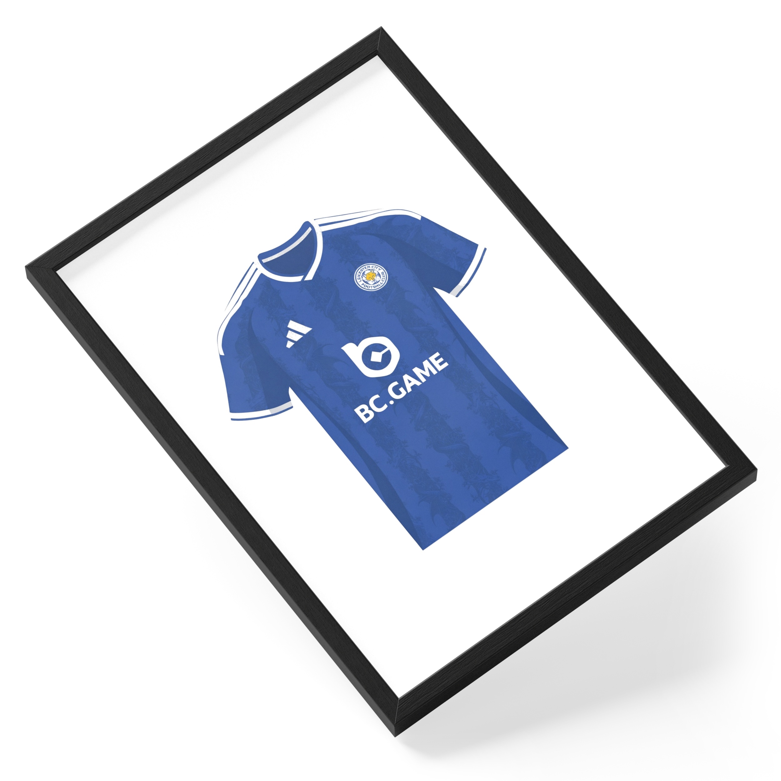 Leicester City Football Shirt Kit Foxes Blue Soccer Club — angled view
