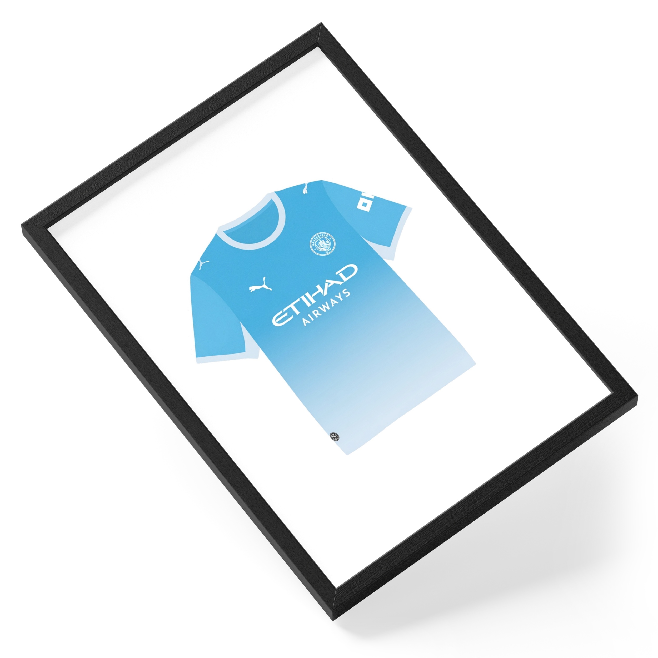 Manchester Football Shirt Kit City Citizens Sky Blue Soccer — angled view