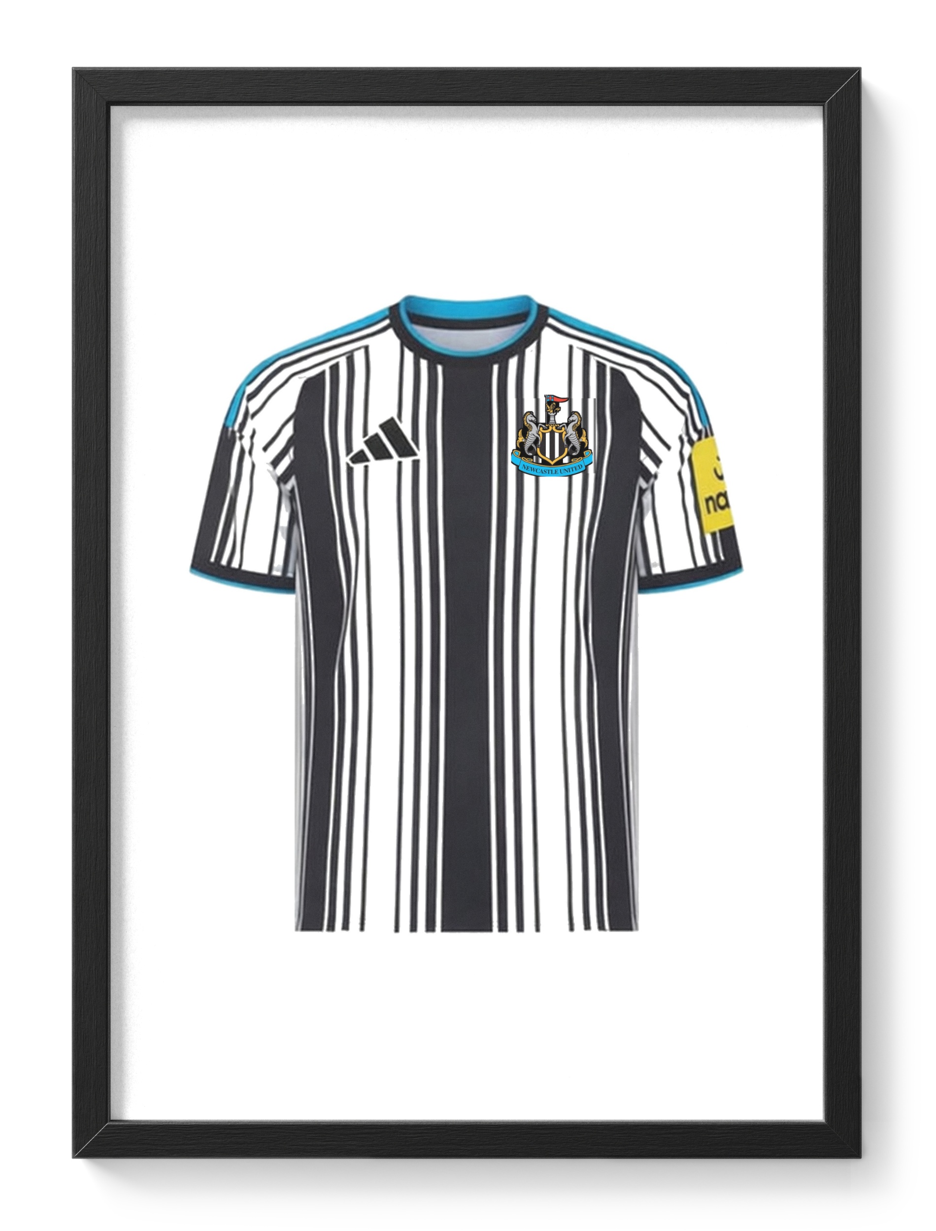 Newcastle United Football Shirt Kit Magpies Black White Soccer — main view
