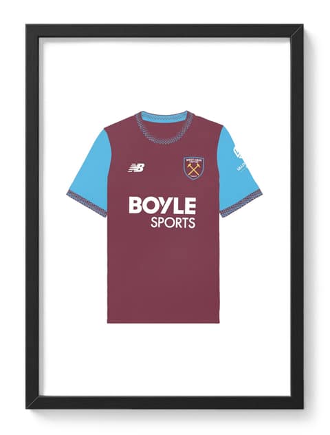 West Ham United Football Shirt Kit Hammers Claret Blue Soccer