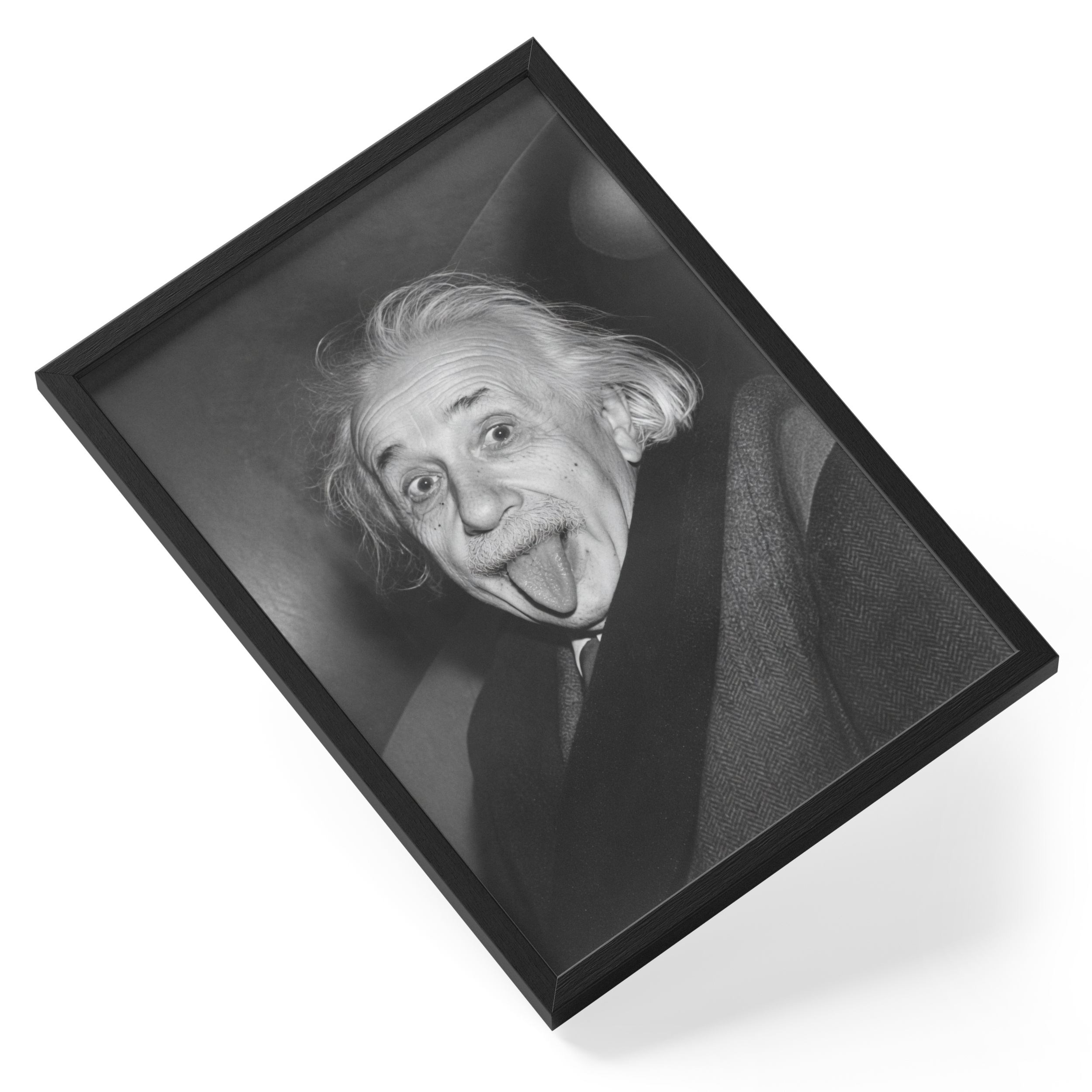 Albert Einstein Tongue Out Classic Portrait Physicist Genius — angled view