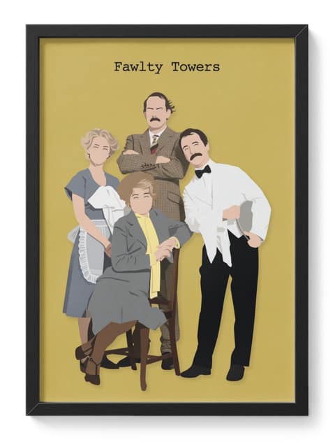 Fawlty Towers Basil Sybil Manuel Polly Torquay Hotel British Sitcom