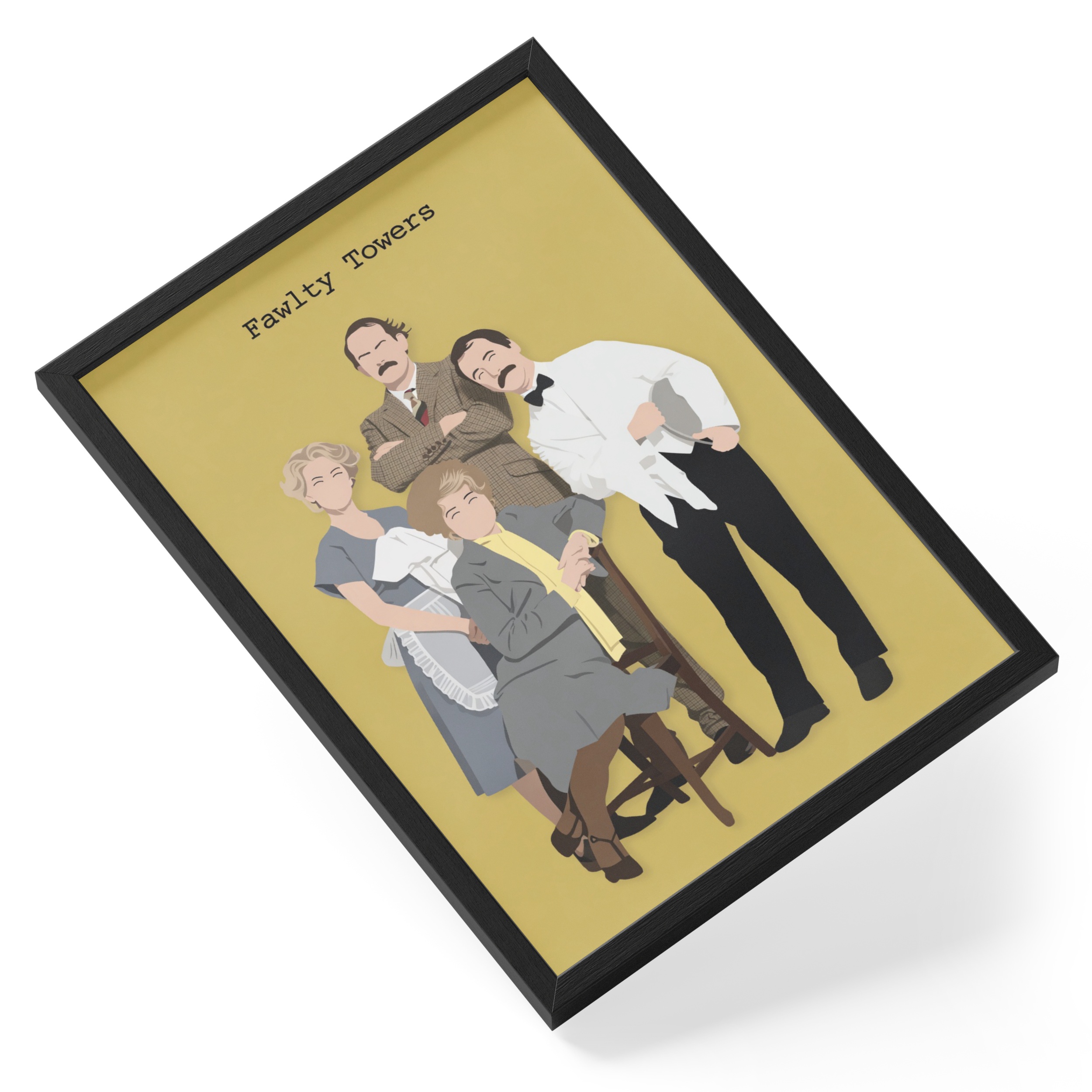 Fawlty Towers Basil Sybil Manuel Polly Torquay Hotel British Sitcom — angled view