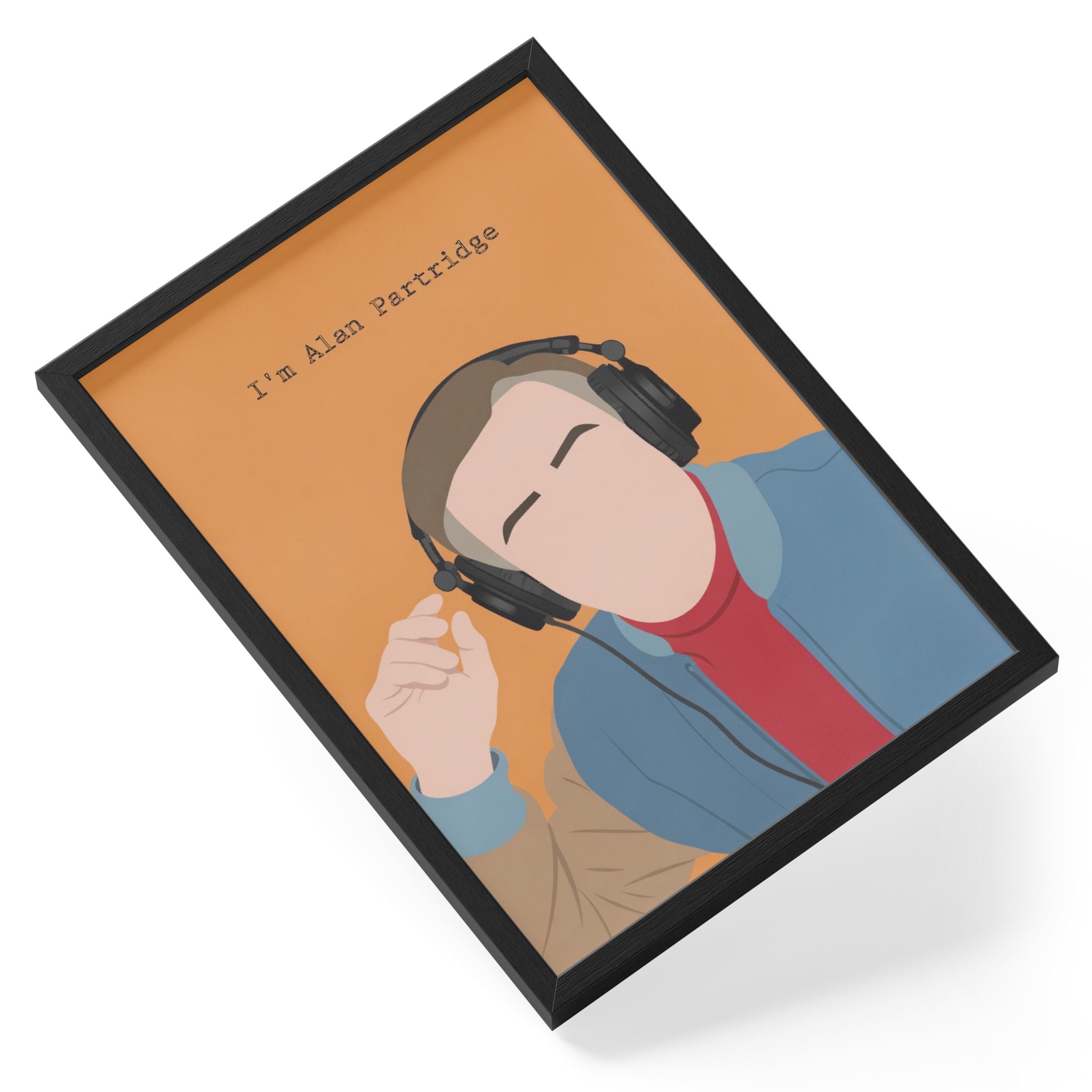 Im Alan Partridge Steve Coogan Radio Headphones Norfolk Comedy — angled view