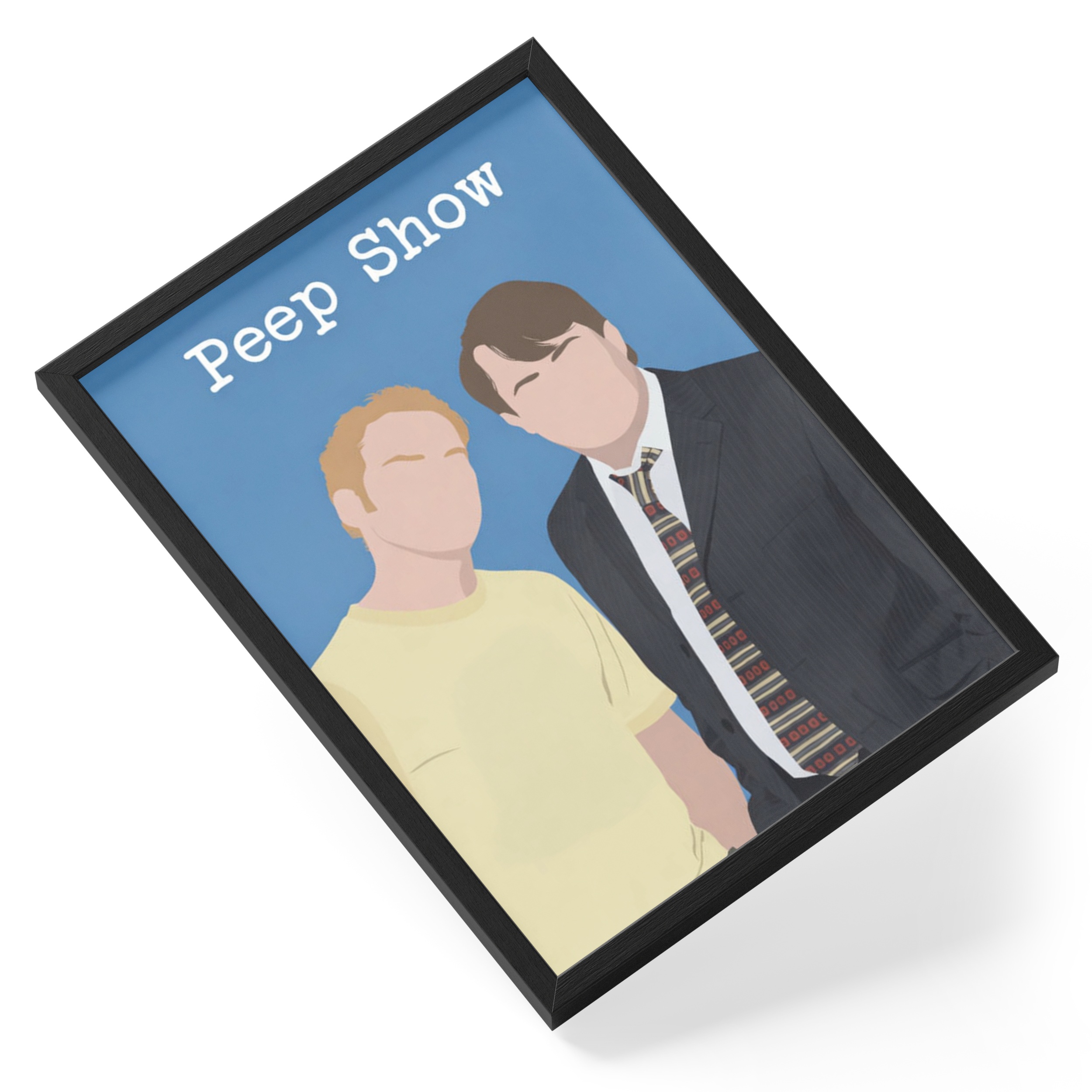 Peep Show Mark Jeremy Mitchell Webb British Sitcom Cast Flat — angled view