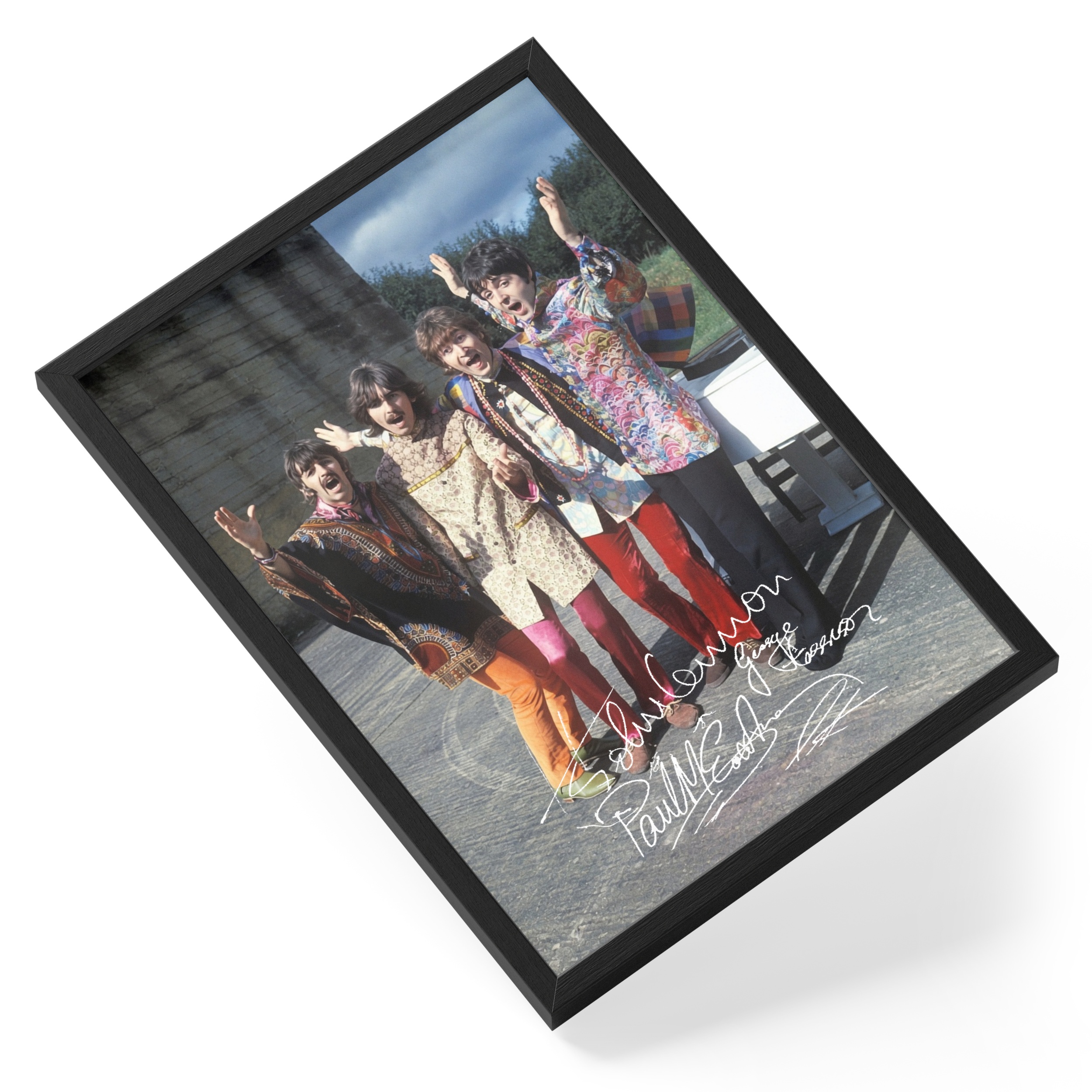 Beatles Magical Mystery Tour Psychedelic 1967 Signed — angled view