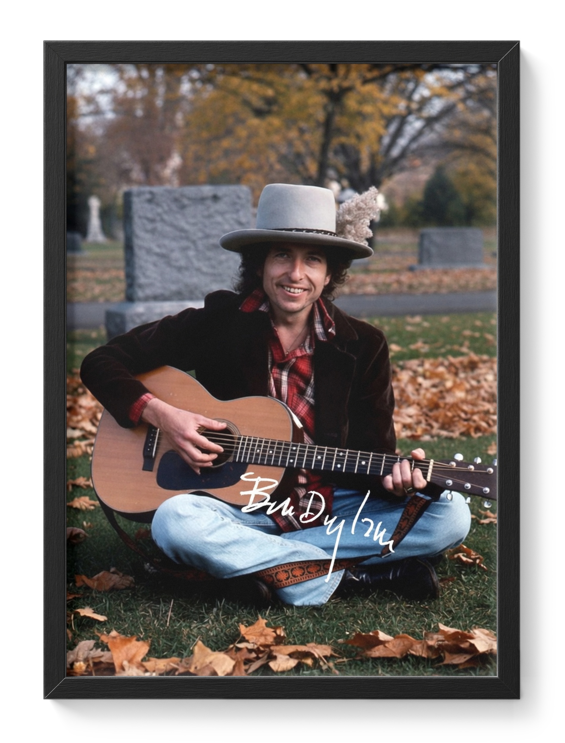 Bob Dylan Folk Rock Singer Songwriter Harmonica Portrait — main view