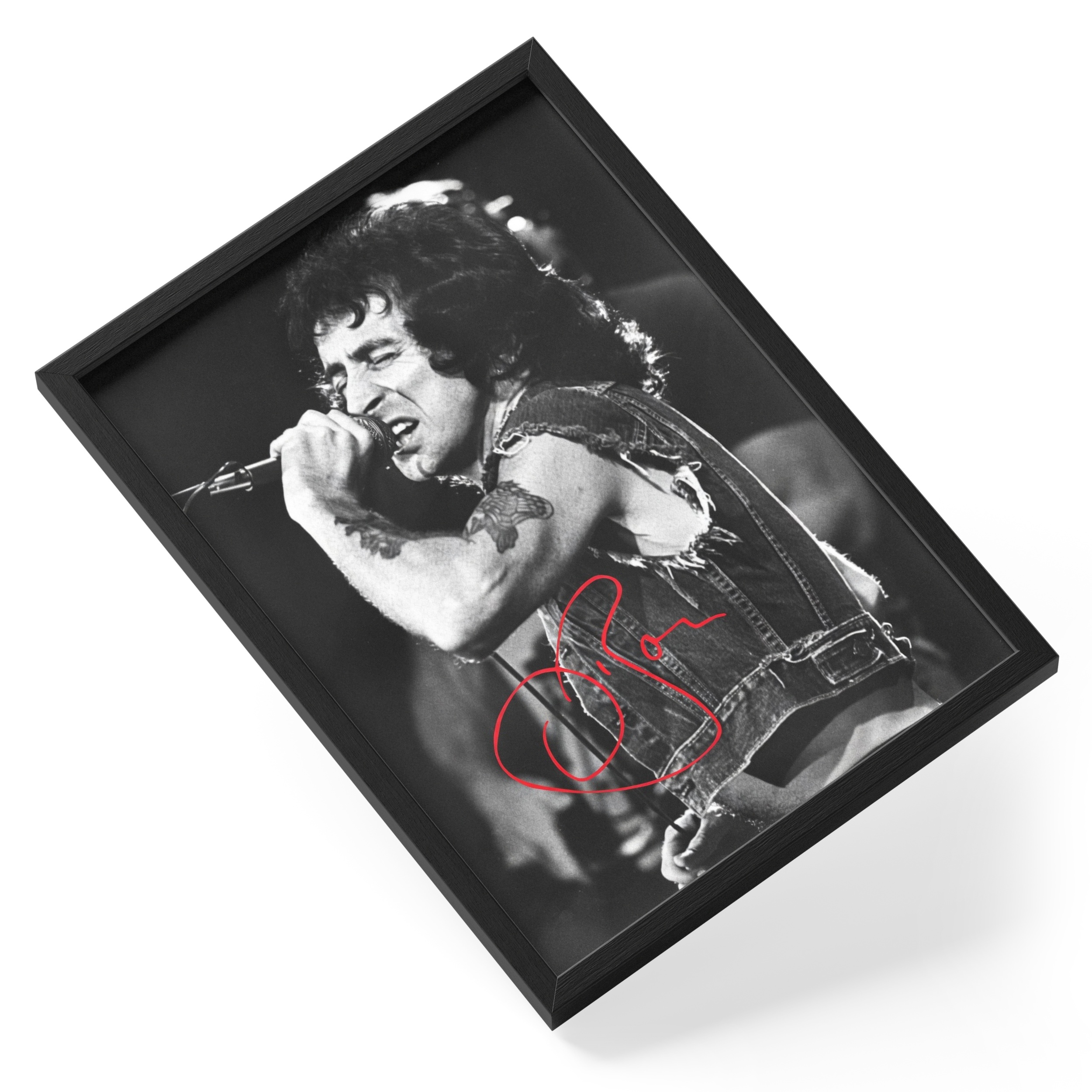 Bon Scott Acdc Singer Frontman Classic Rock Portrait — angled view