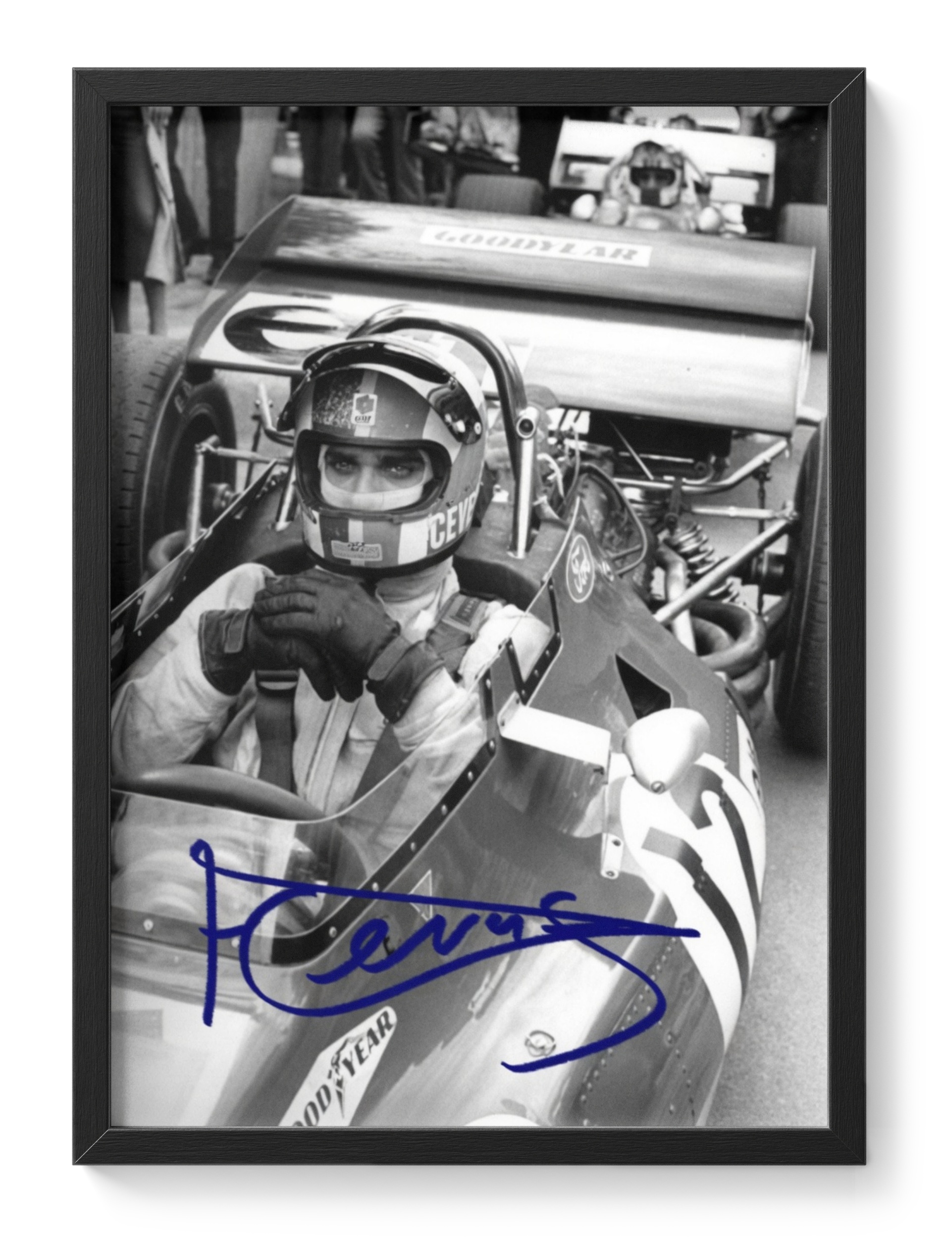 Francois Cevert Tyrrell Cockpit Formula One Signed Photo — main view