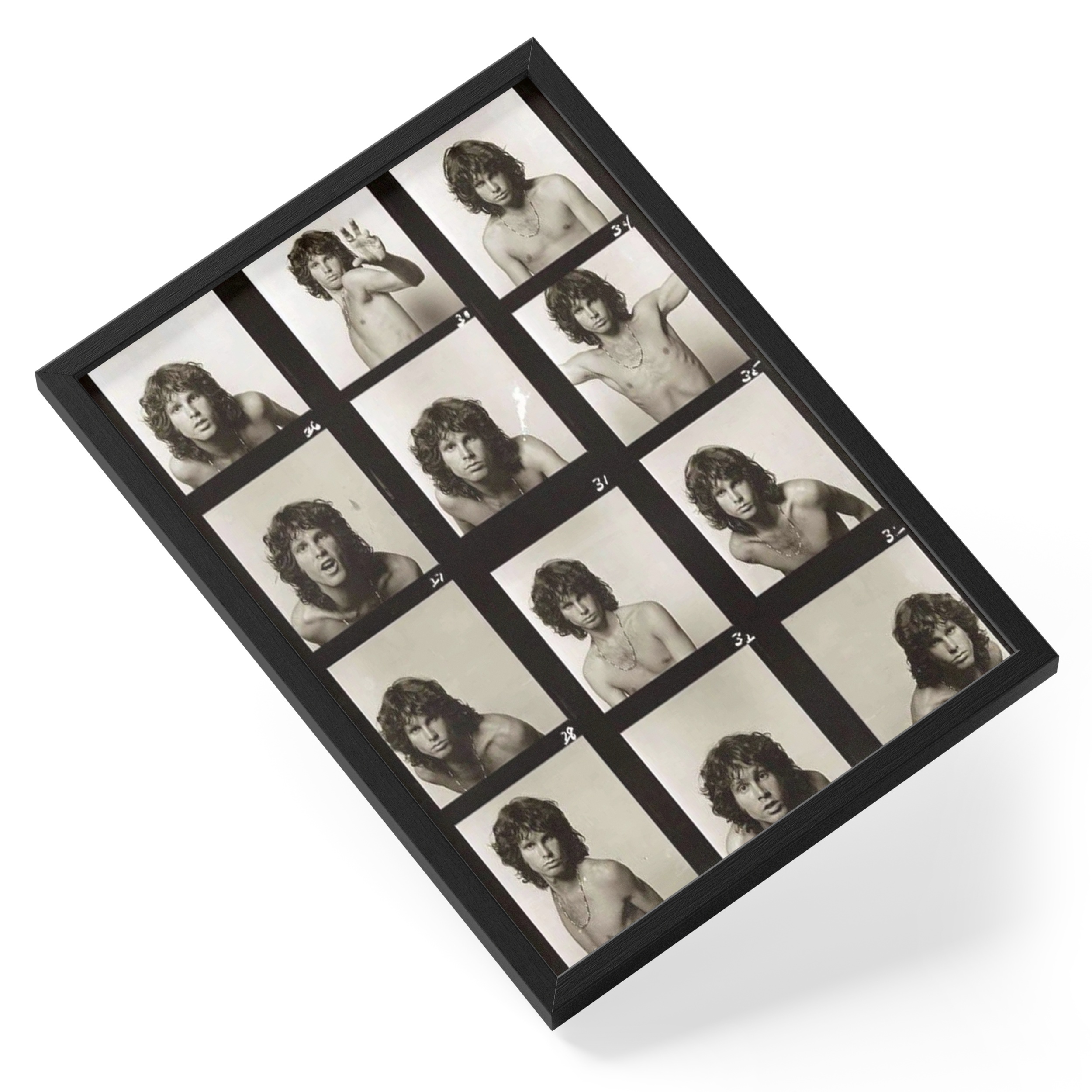 Jim Morrison Doors Contact Sheet Photo Session Portrait — angled view