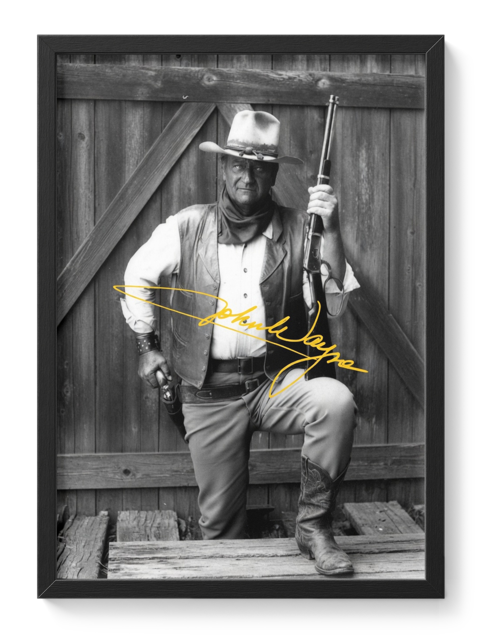 John Wayne Cowboy Actor Western Film Icon Portrait — main view