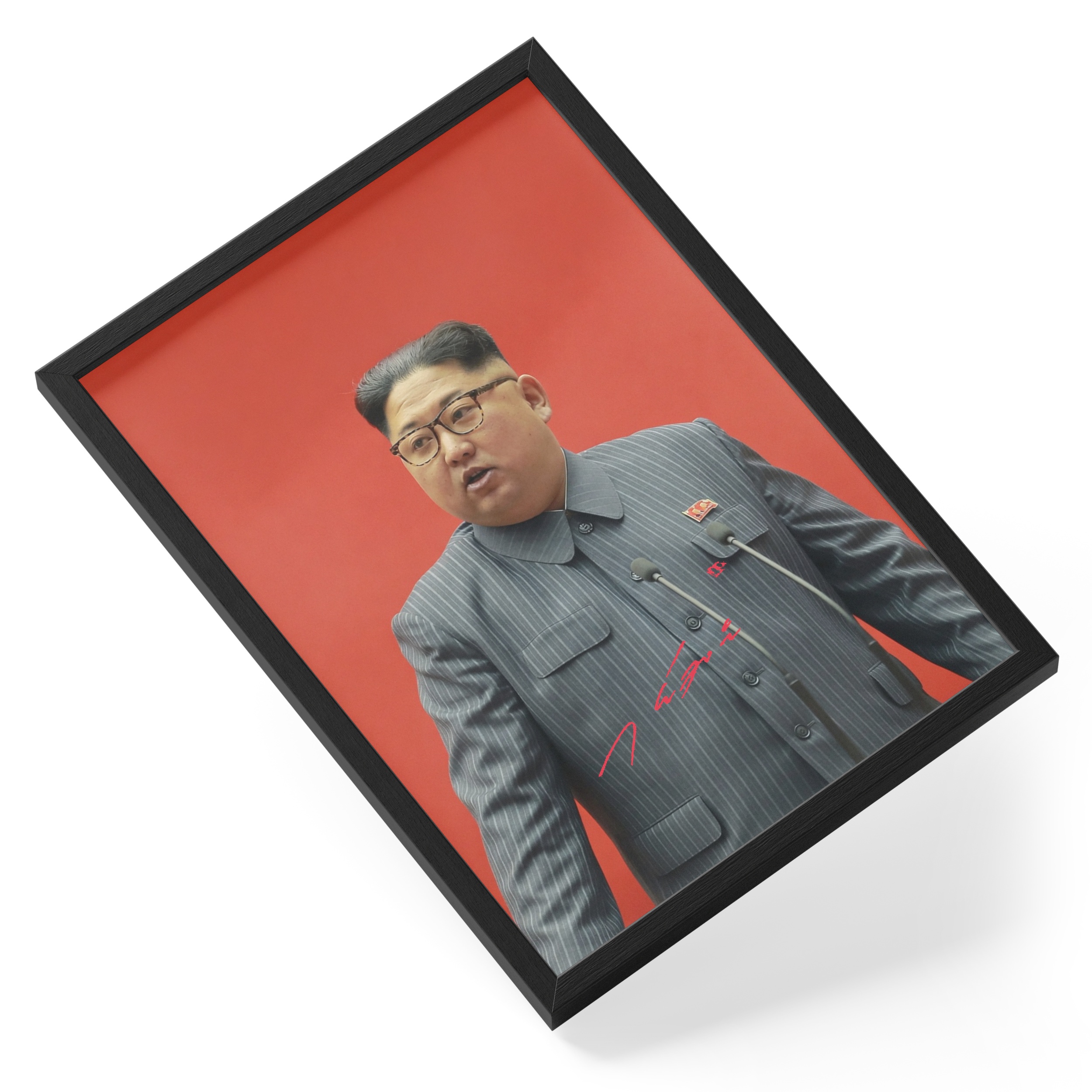 Kim Jong Un North Korea Leader Political Portrait — angled view