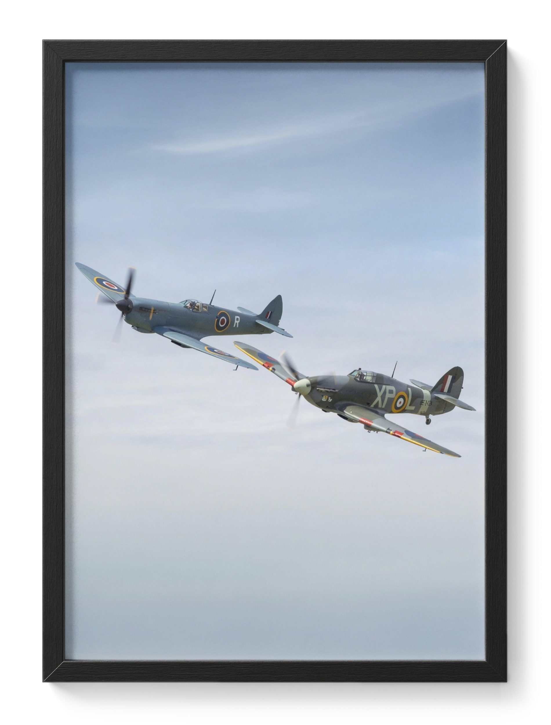 Raf Spitfire Fighters Formation Flight Ww2 British Aircraft — main view