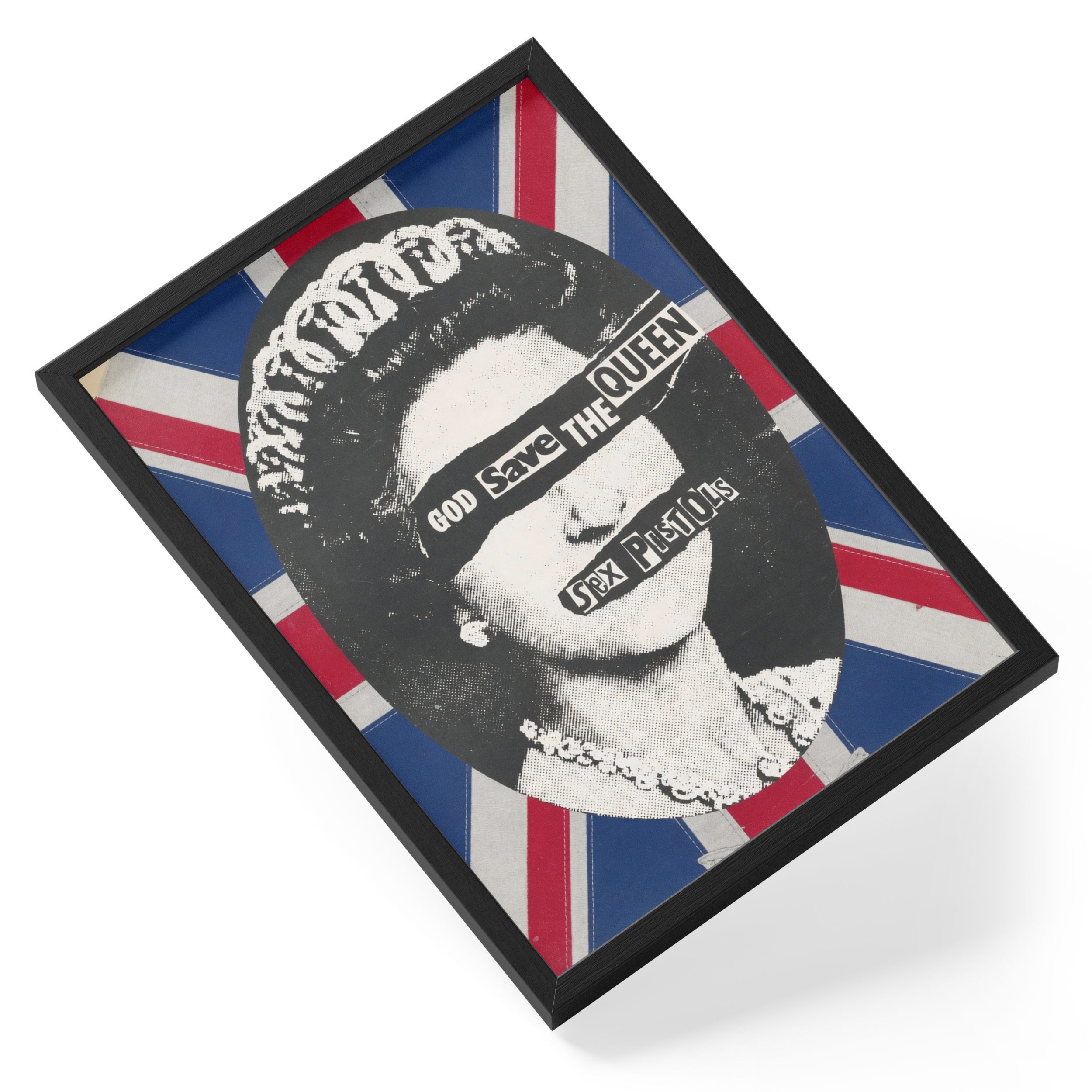 Sex Pistols God Save Queen Punk Rock Album Cover — angled view