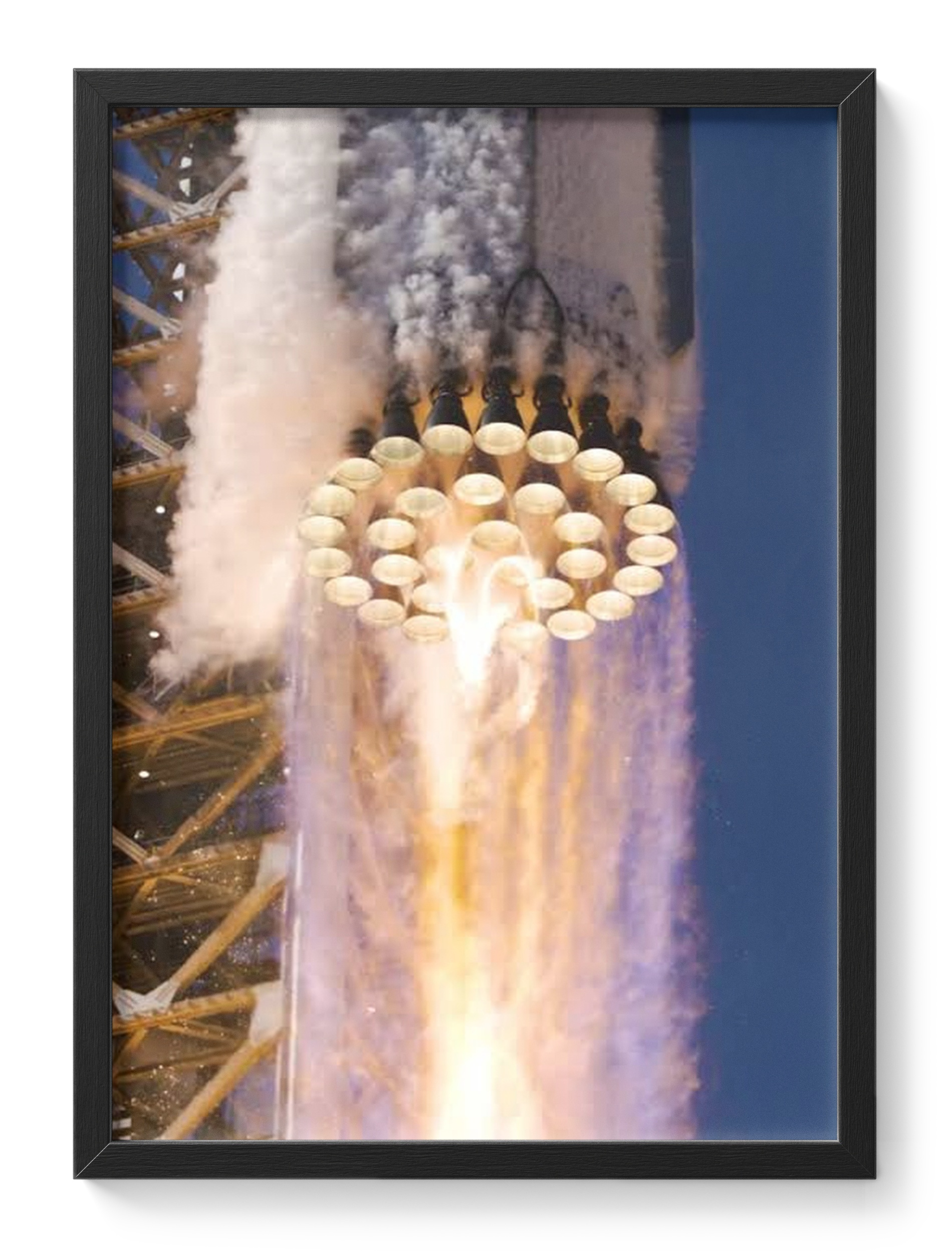 Spacex Super Heavy Booster Engines Raptor Rocket Launch — main view
