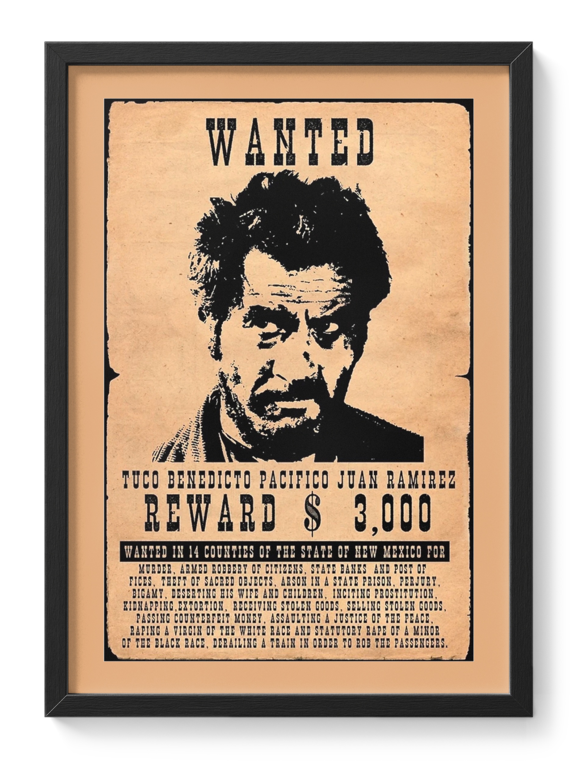 Tuco Wanted Good Bad Ugly Western Bounty Handbill — main view