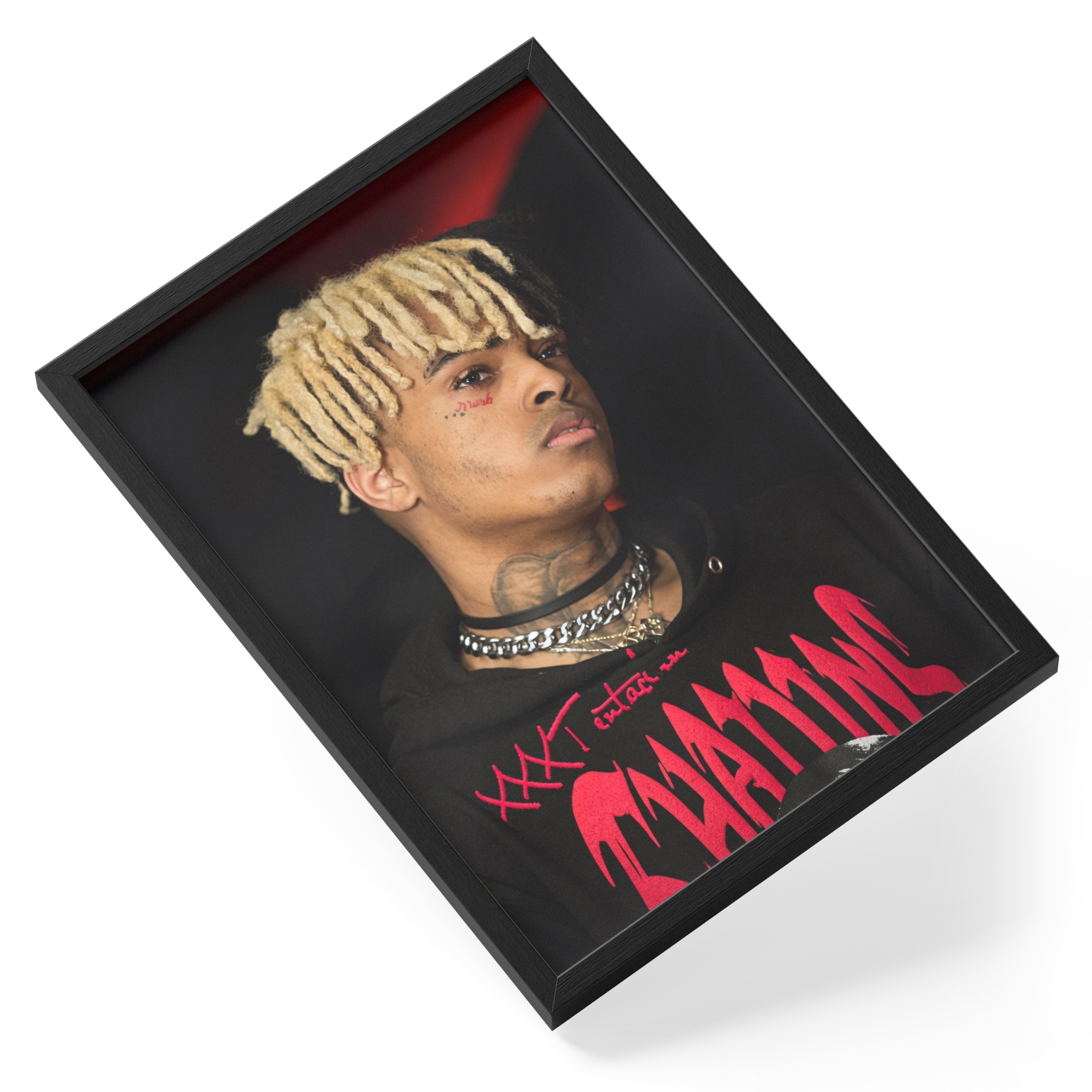 Xxxtentacion Rapper Hip Hop Musician Portrait — angled view