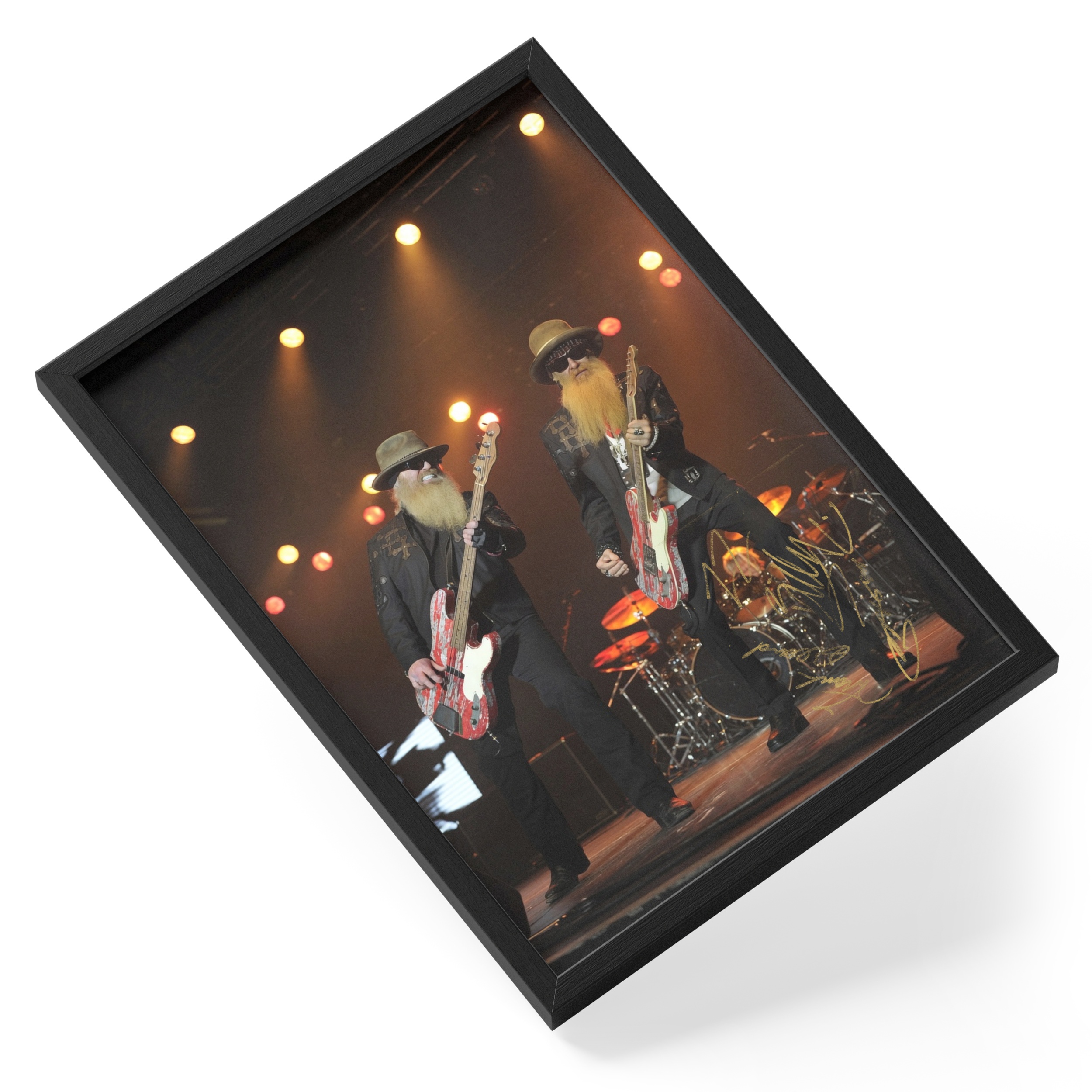 Zz Top Texas Blues Rock Band Beards Classic Portrait — angled view